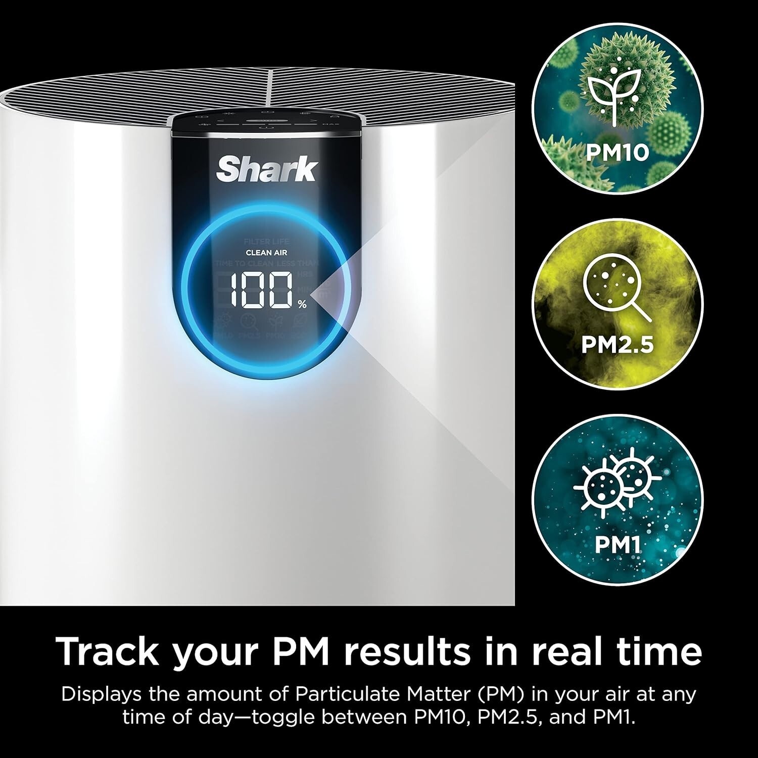 Shark HP102 Air Purifiers for Bedroom Office Dorm Small Room HEPA Air Filter