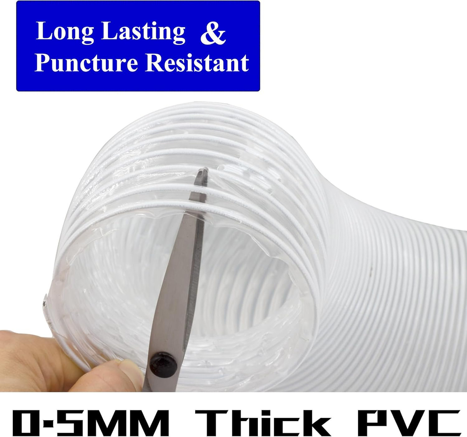 3 inch Dust Collection Hose 30ft 3” Flex Heavy Duty Clear PVC Debris Dust