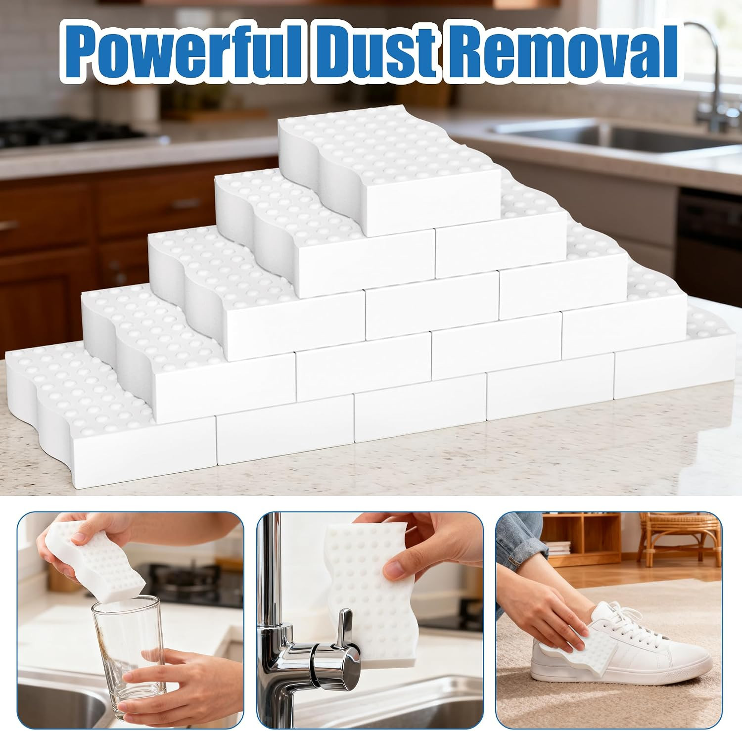 20 Pack Magic Sponges Cleaning Eraser, 2X Density Melamine Sponges | Cleaning Pa