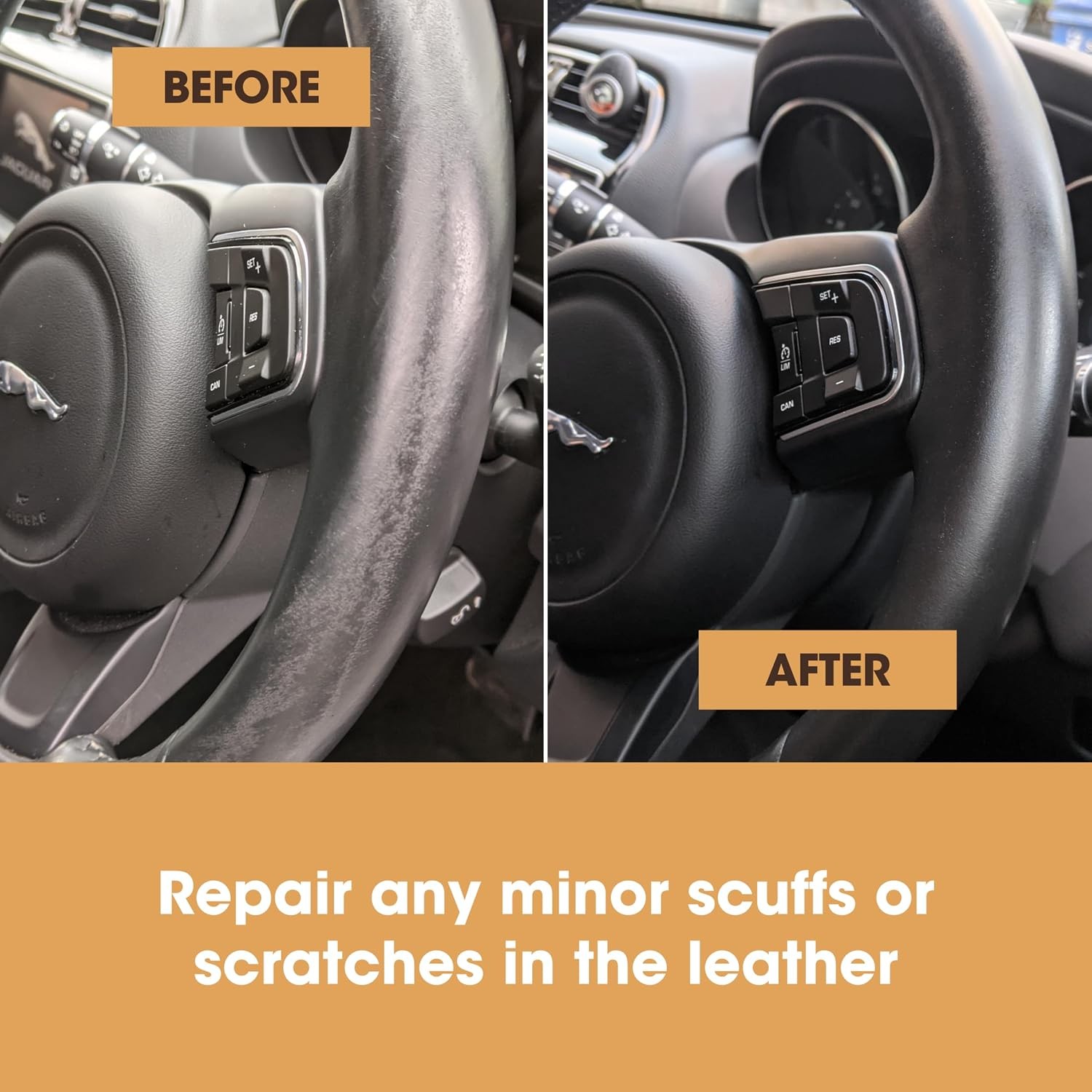 Leather Steering Wheel Repair Kit Tear Scuff Restoration Fix Kit