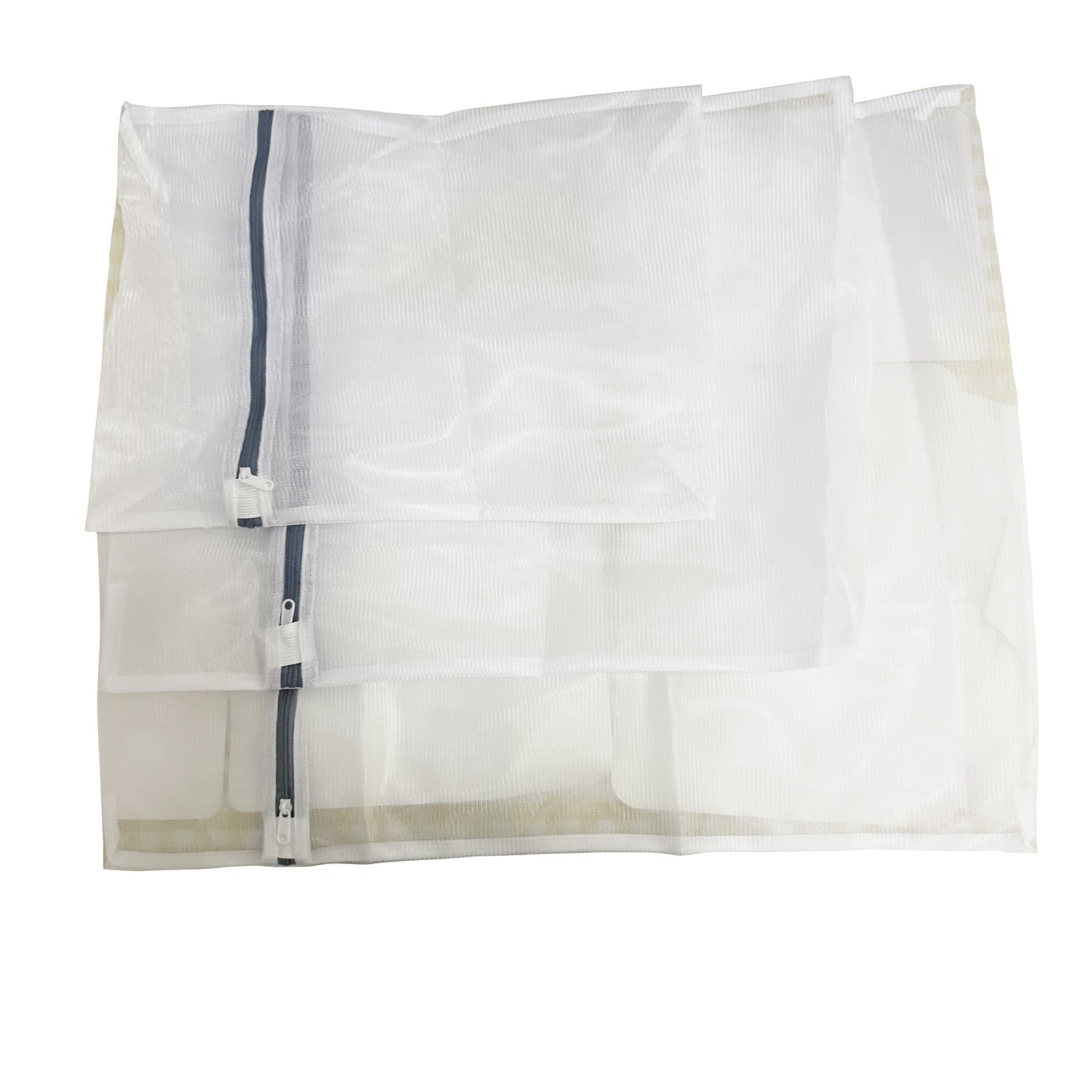 3PCS/Set Mesh Laundry Wash Bags with Zipper Washing Net Underwear Delicates