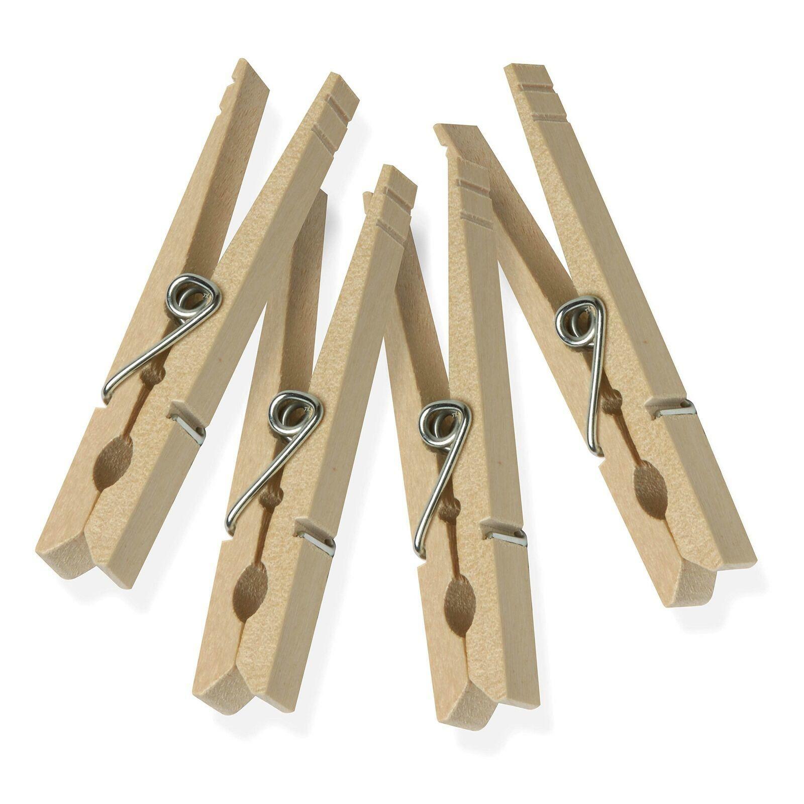 50 pack Classic Wood Clothespins Spring Clip Wooden Clothes Pin Indoor/Outdoor
