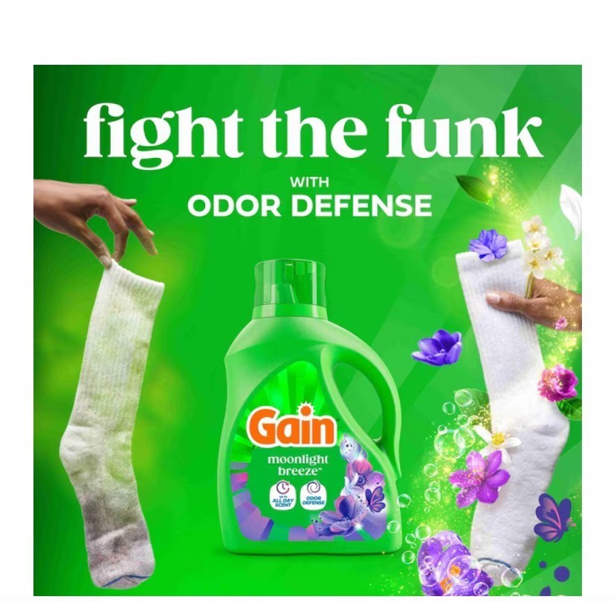 [3 PACK] Gain Laundry Detergent Moonlight Breeze HE Laundry Detergent 134 Loads
