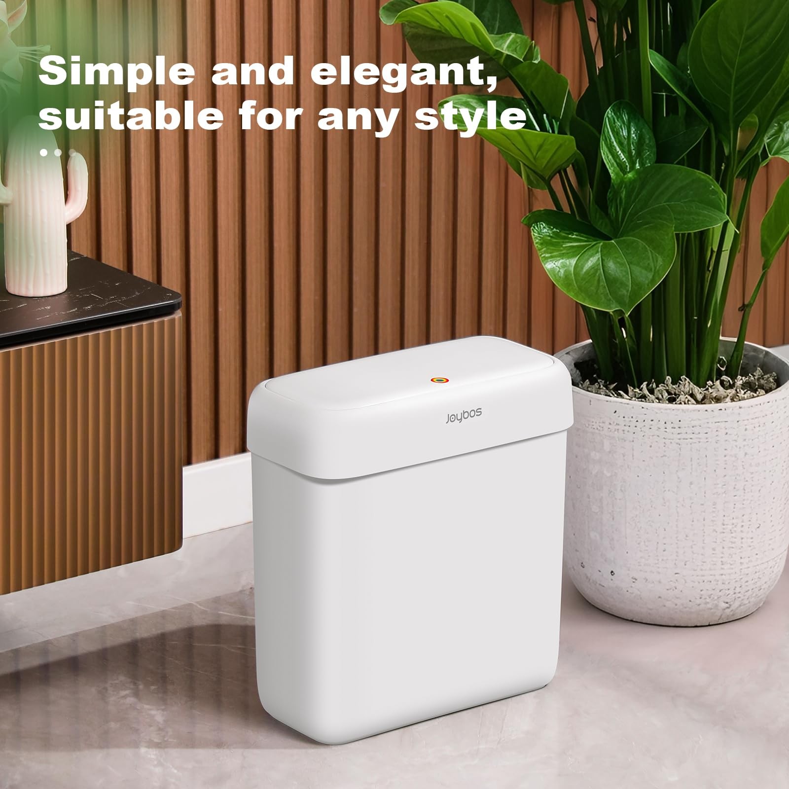 2 Pack Bathroom Trash Can with Lid, 3 Gal/12 L & 2.7 Gal/10L Garbage Can with…
