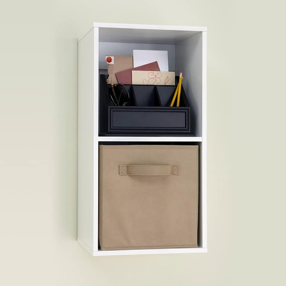 Closetmaid Cubeicals 2 Cube Storage Shelf Organizer Bookshelf, Stackable or Hang