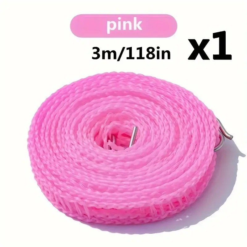 1 pcs Portable Windproof Clothesline Clothes Drying Rope for Camping Travel