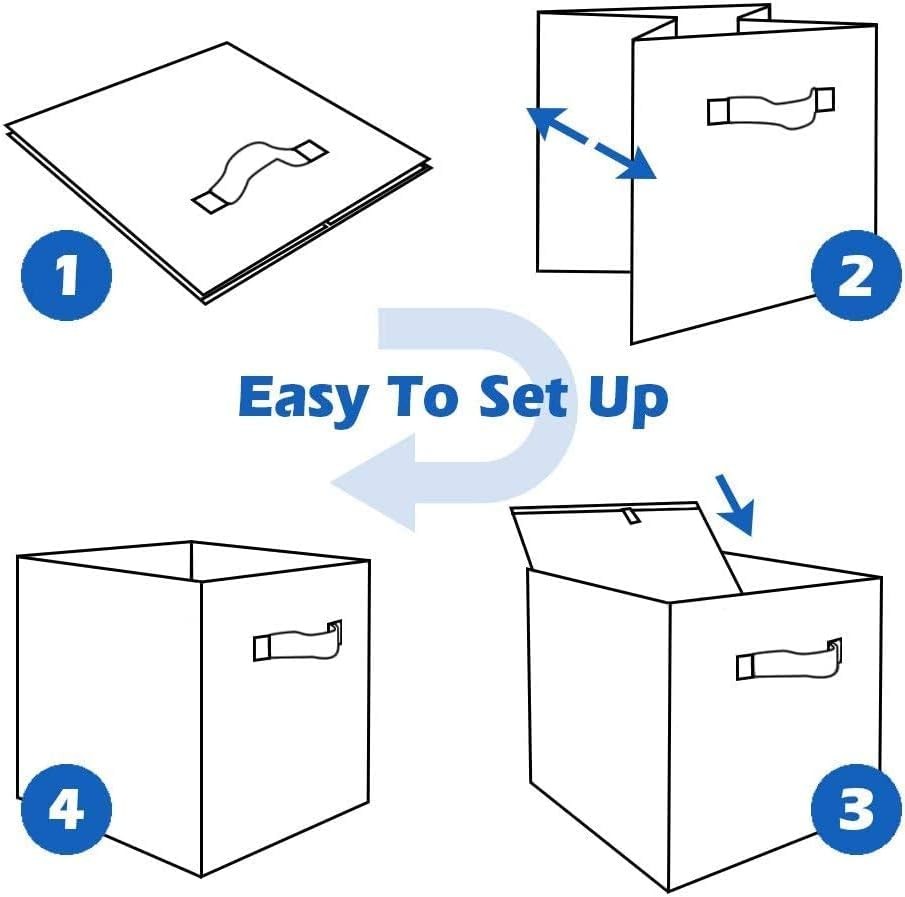 Foldable Storage Cube with Handle Dimensions: 10.5 inx 11 inx 10.5 in
