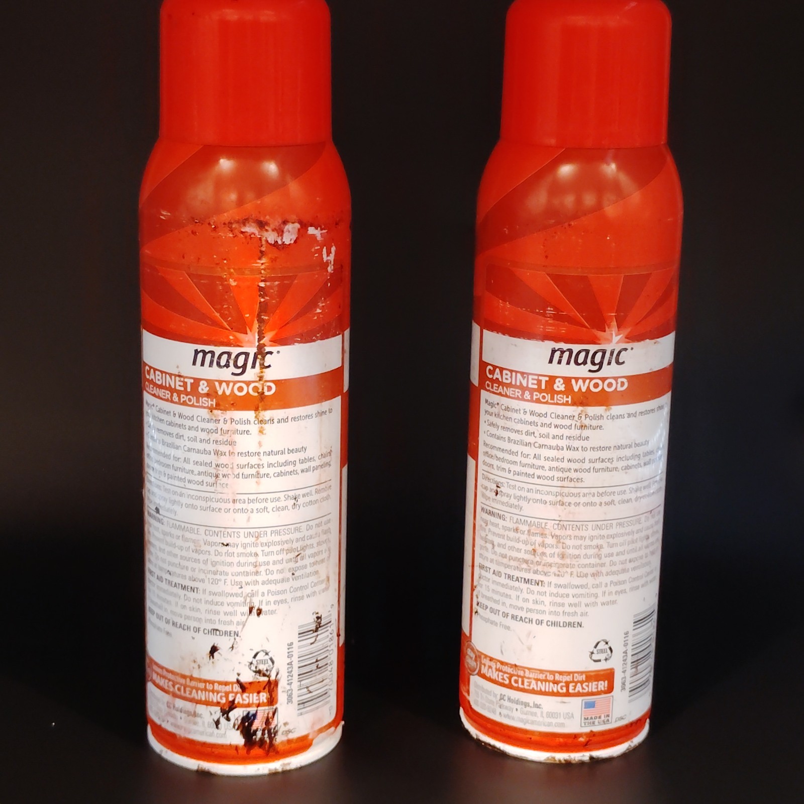 2-Magic Cabinet & Wood Cleaner & Polish, Cleans & Restores Shine, 17oz 90% Full