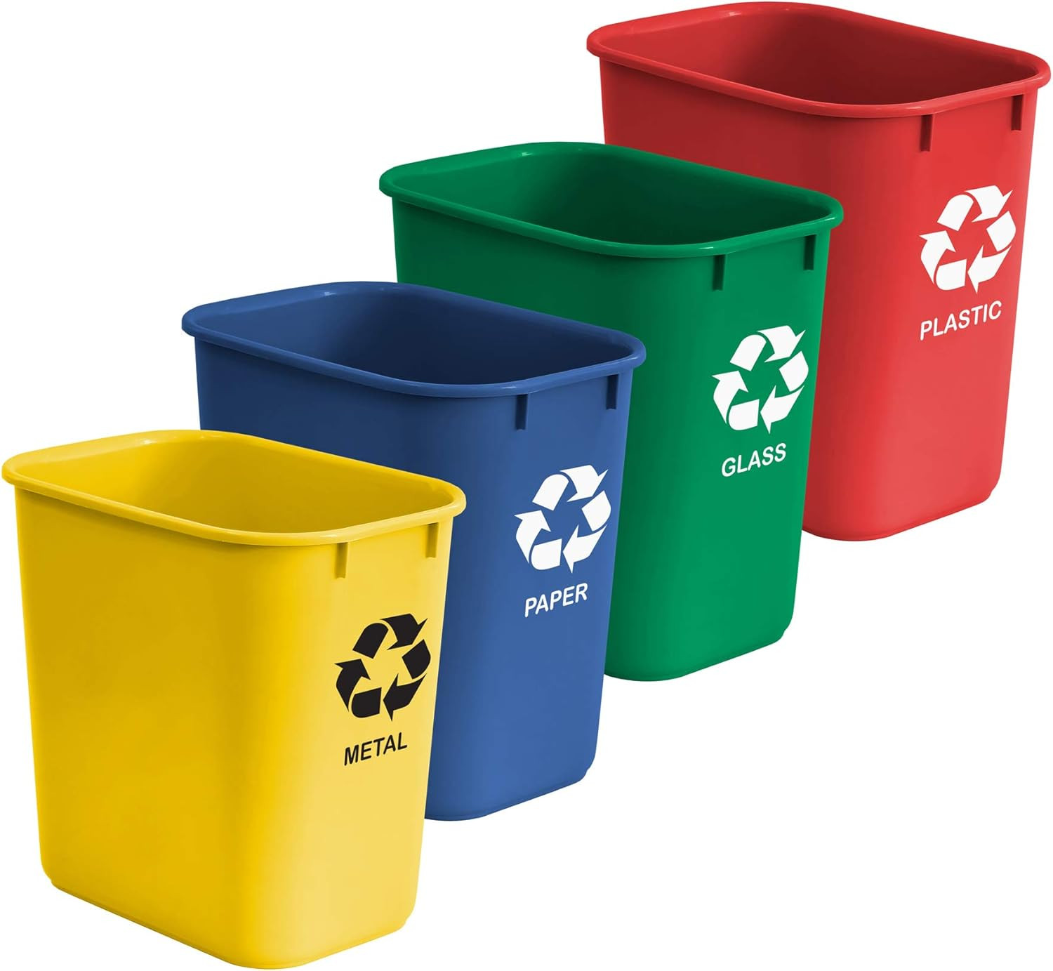 Wastebasket Bin for Recycling, 6.75 Gallon/ 27 Quart/ 24 Liter (Made of Plastic)