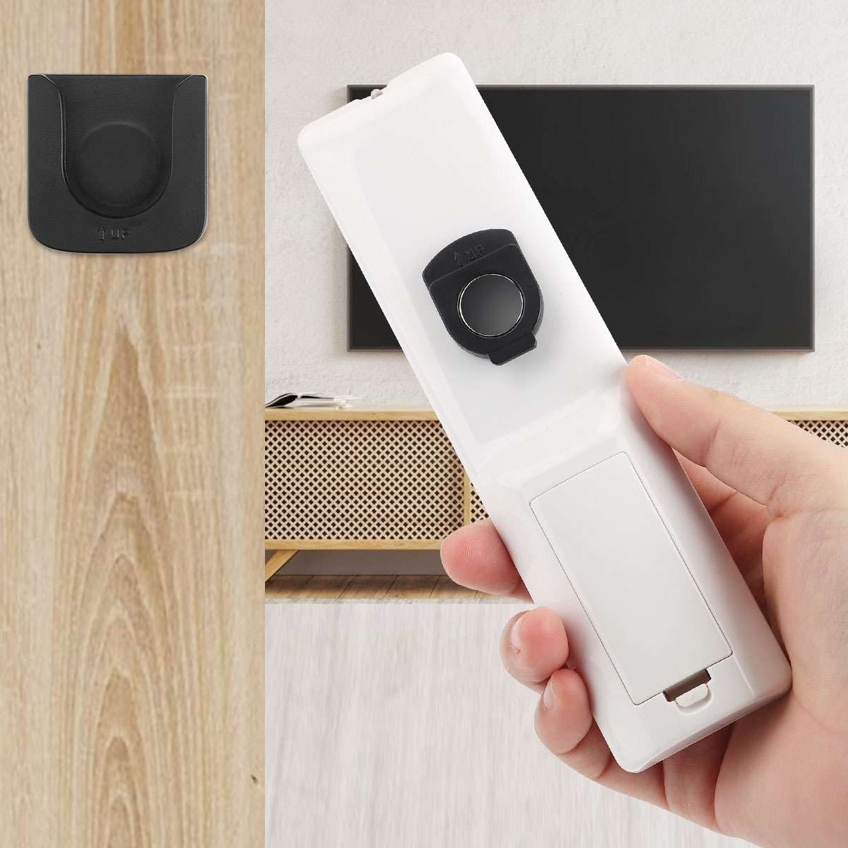2in1 Set Remote Control Holder for Wall Magnetic Self-Adhesive Remote Organizer