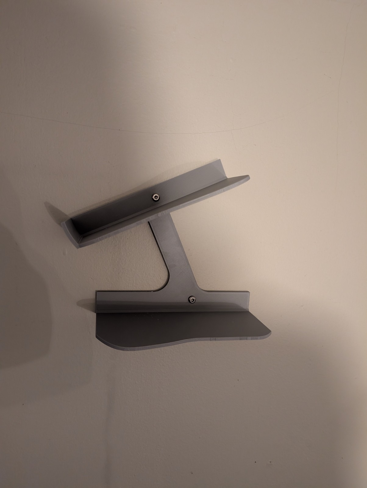 Wall Mounted Sneaker Display Shelf Hard Plastic Shoe Stand Gray For Sneakerheads
