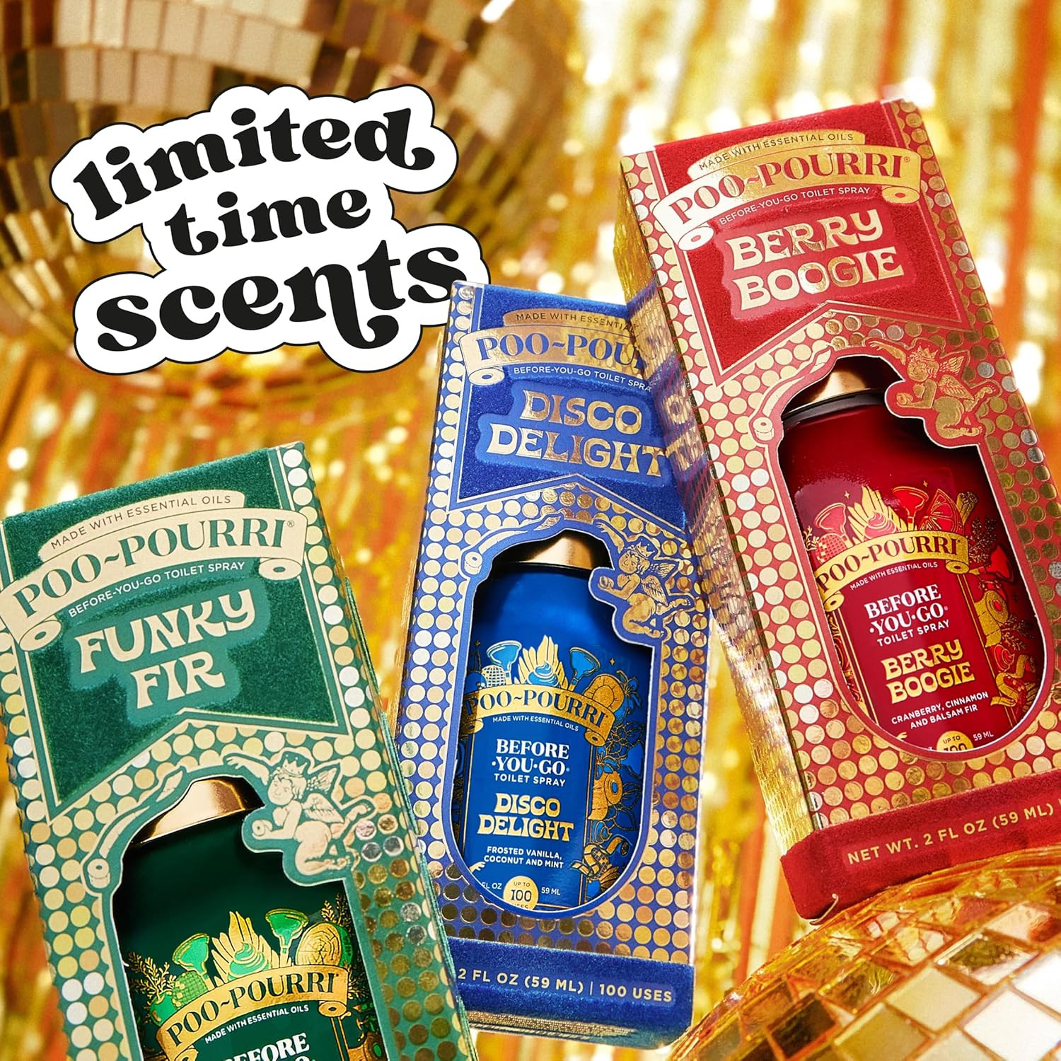 2X Poo-Pourri Holiday Before-You-Go Toilet Spray, Berry Boogie, 2 Fl Oz