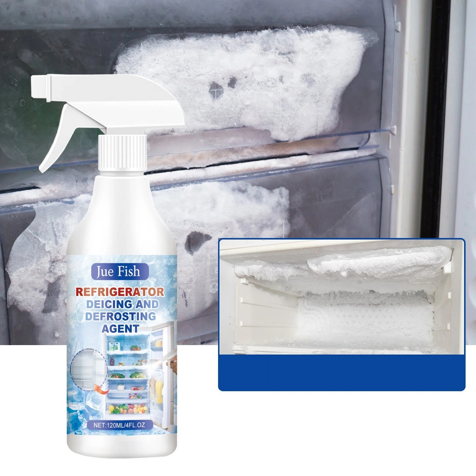 120ml Freezer Defrosting Deicing Spray,De-Icer For Refrigerator Buildup best