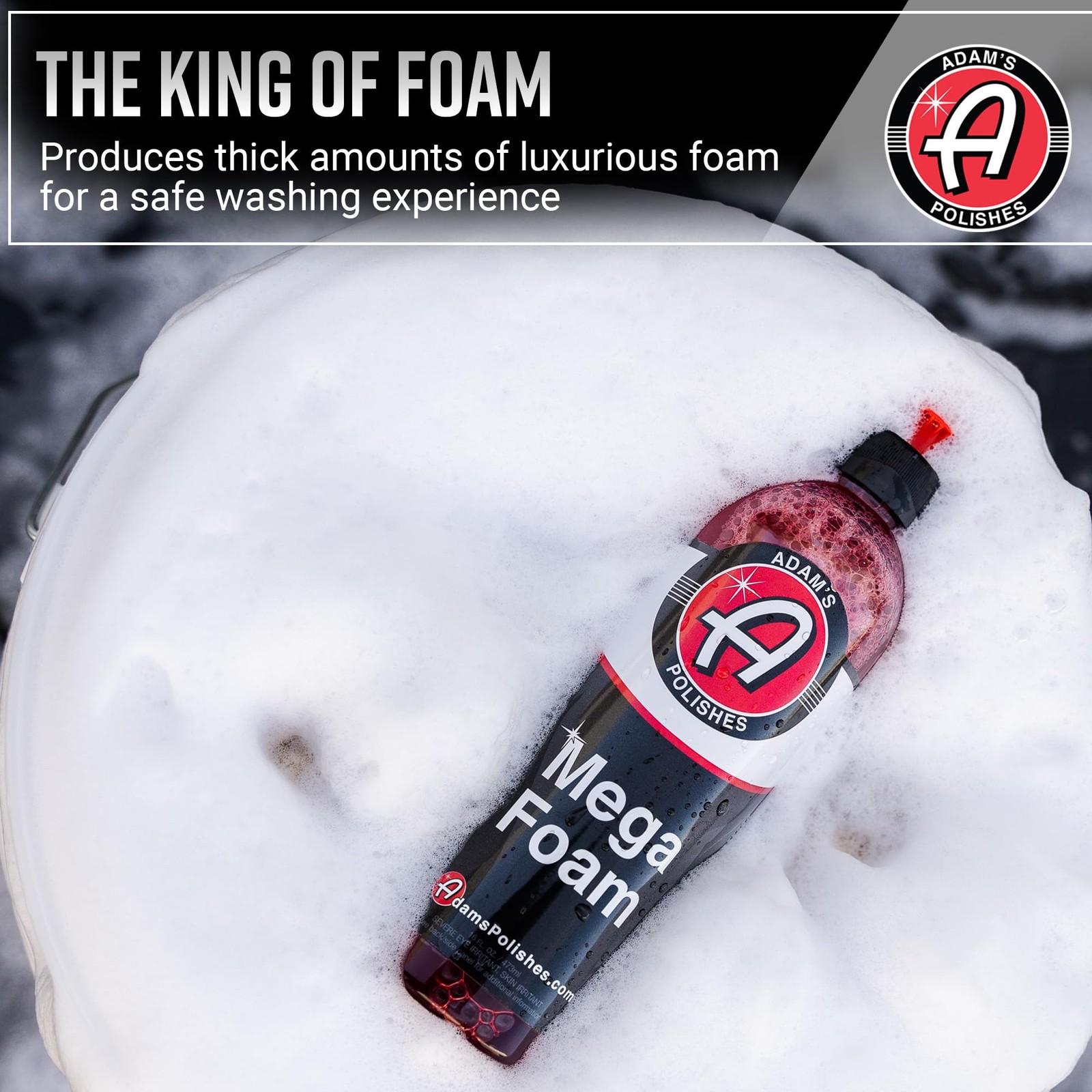 Adam’s Mega Foam Car Wash Soap (Gallon) – pH Neutral, Ultra Concentrated for …