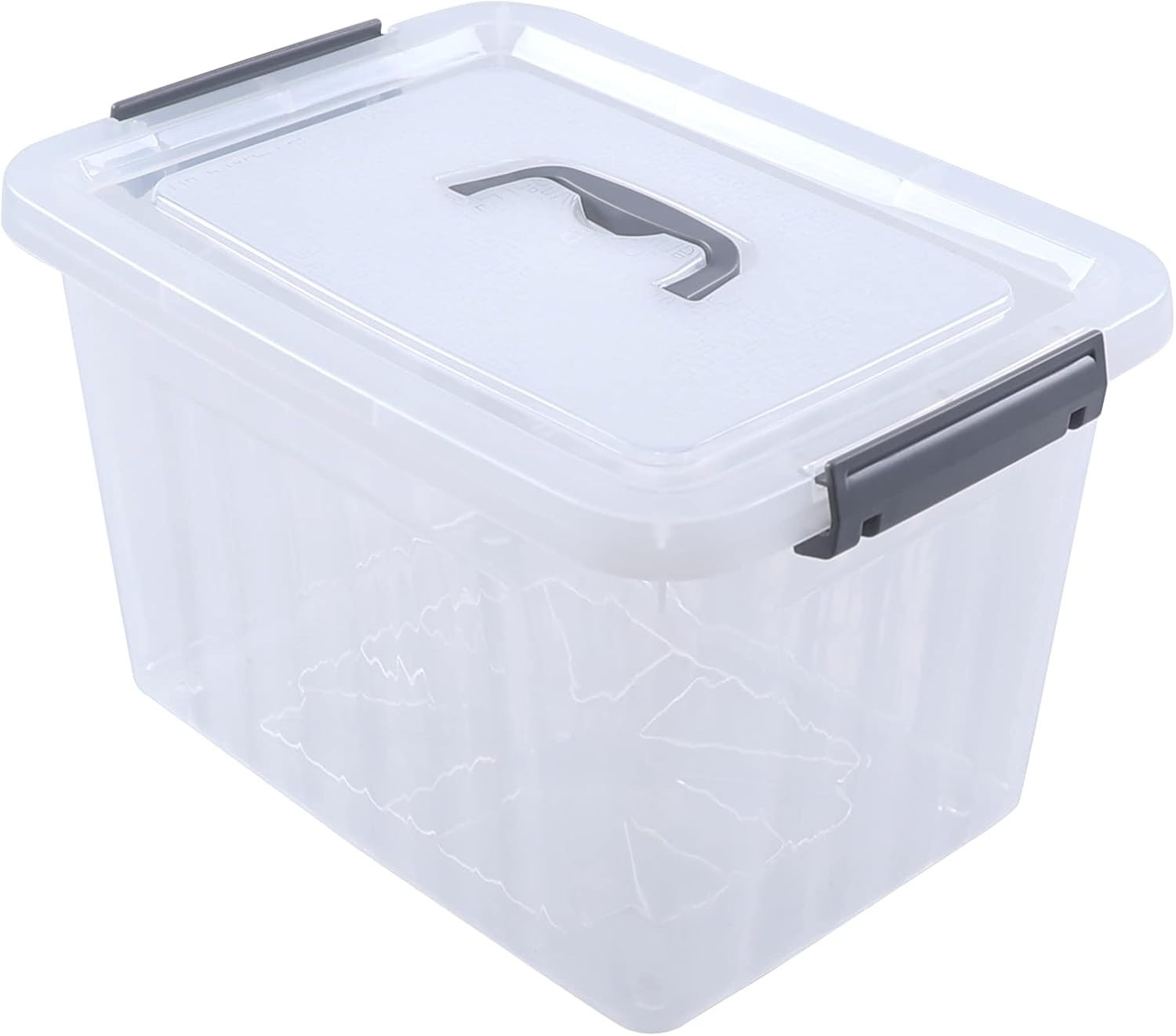 Clear 12 Qt Storage Container with Lid & Handle, Latching Box, 1 Pack