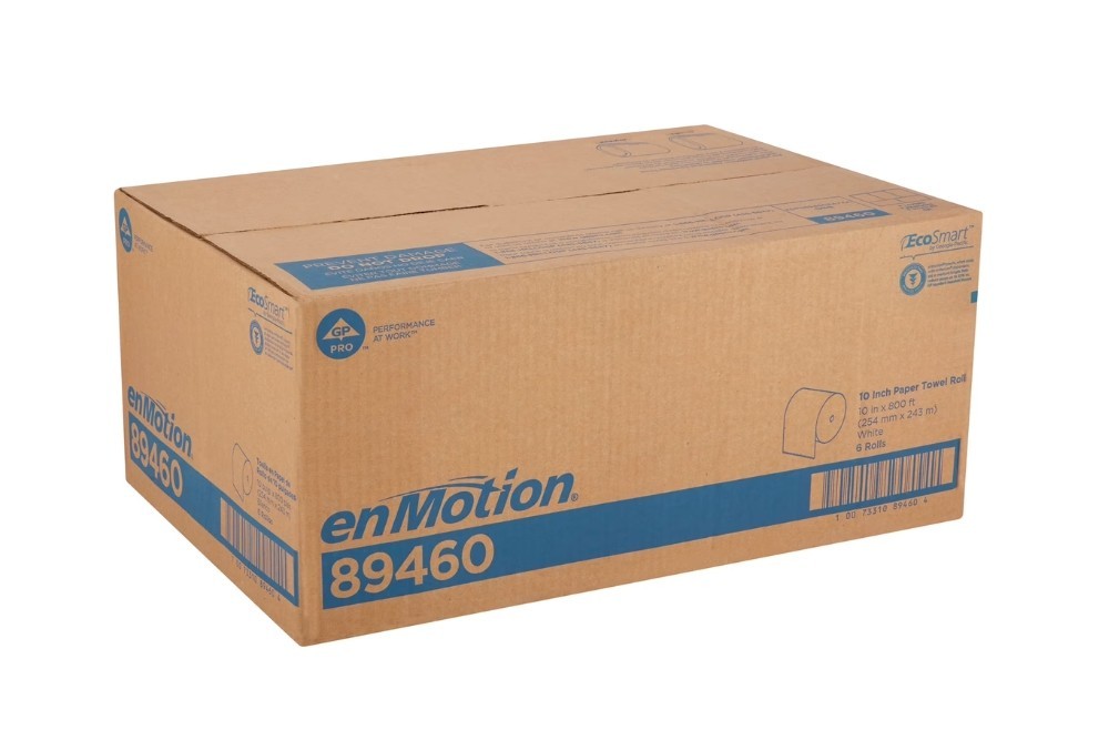 Georgia Pacific 89460 enMotion Paper Towel Rolls 10″ x 800′ White 1 Ply 12Rolls