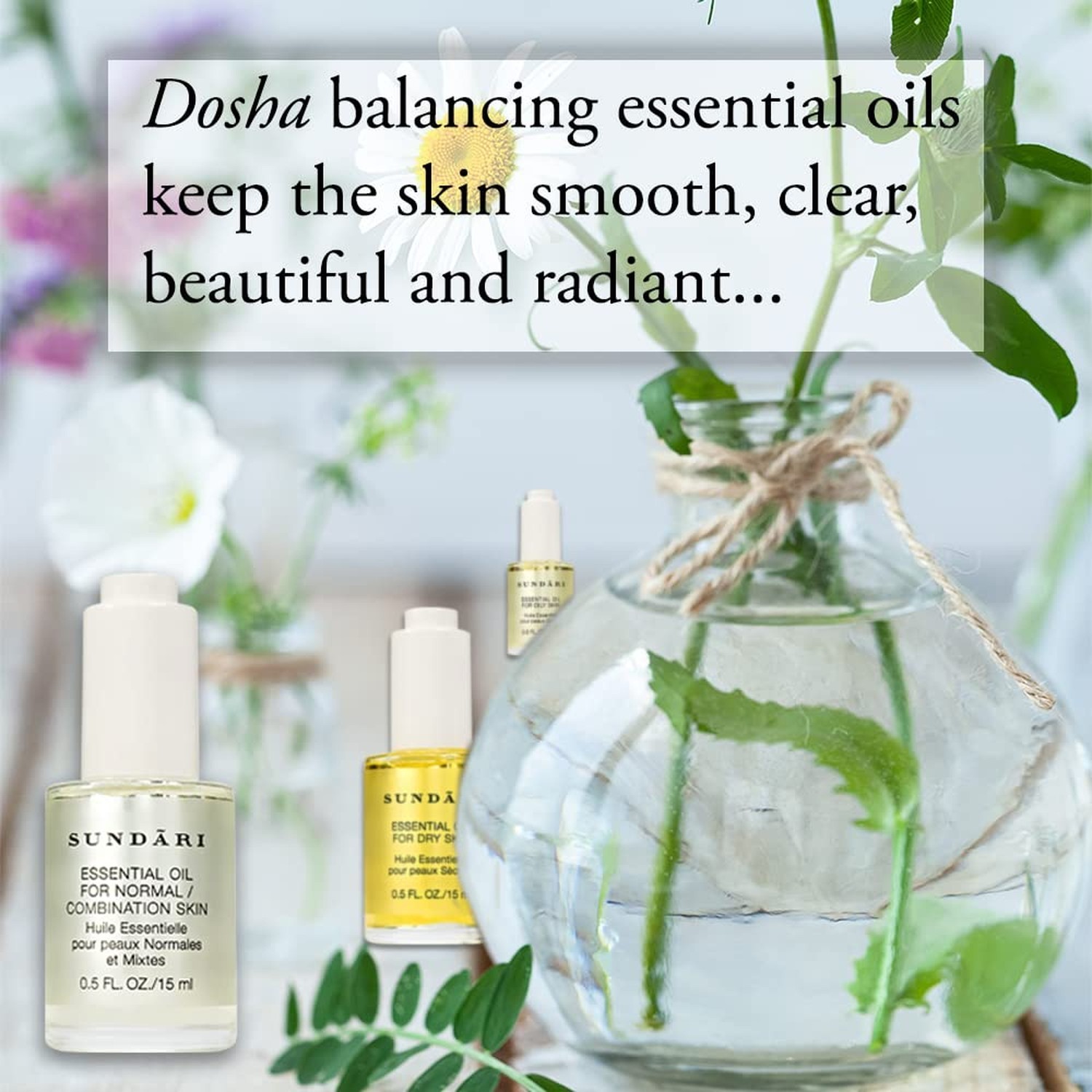 SUNDARI Essential Oil for Normal/Combo Skin, 0.5 Fl Oz, Jasmine & Ylang Ylang…