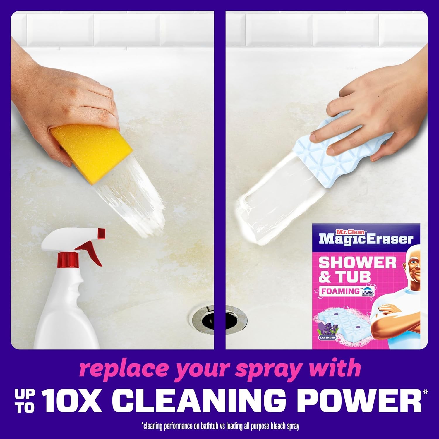 Magic Eraser Sponge, Bathroom, Shower, Tub Cleaner, Soap Scum Remover,