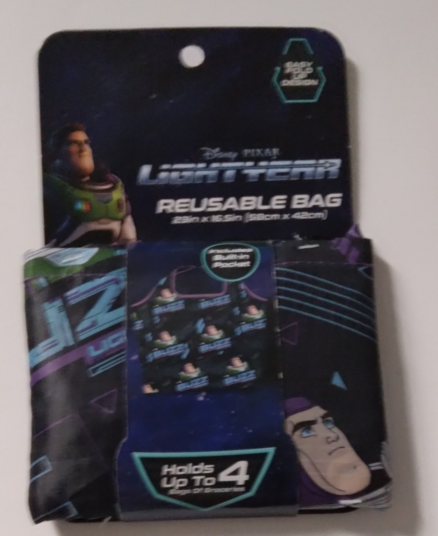 3 x Disney Pixar LIGHTYEAR Reusable Bag 23″ X 16.5 /W Built in Pocket
