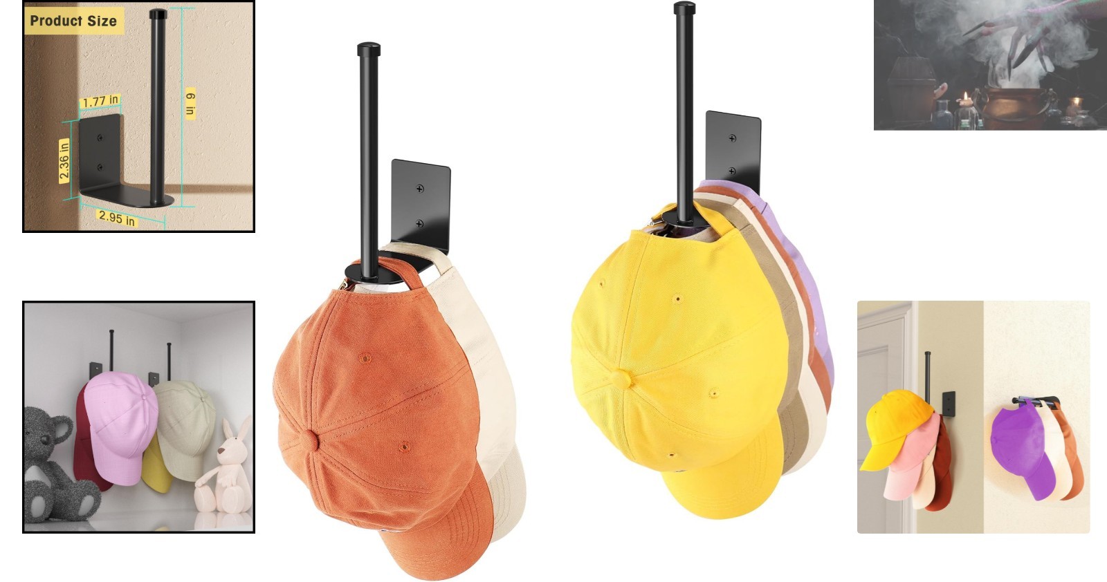 Durable Hat Organizers with Three Installation Options – Perfect for Any Room