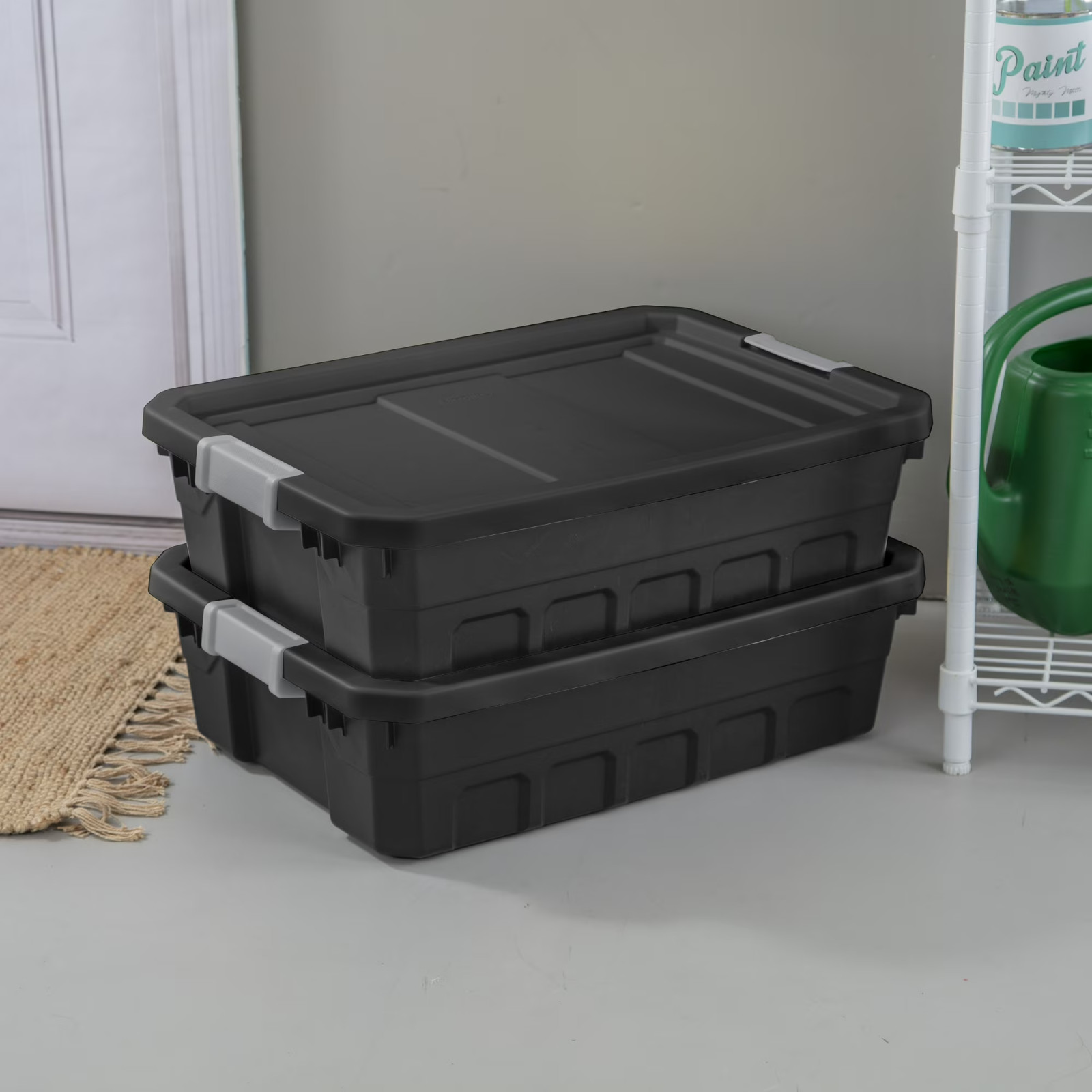 6 Pack Sterilite Stackable Storage Bin, 10 Gallon Durable Plastic Storage Tote