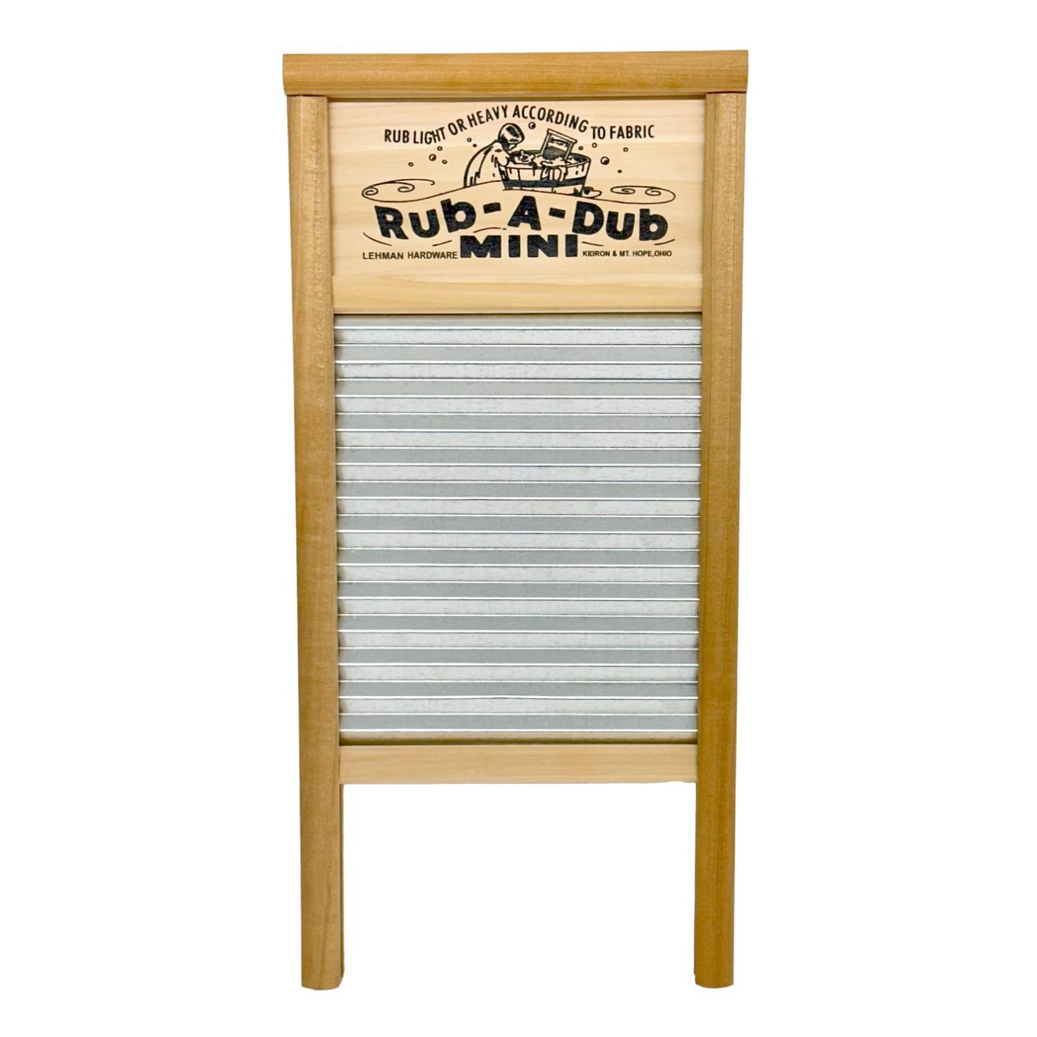 Lehman’s Small Galvanized Manual Washboard, Rub-A-Dub, V Crimp, 18 x 8.5 in