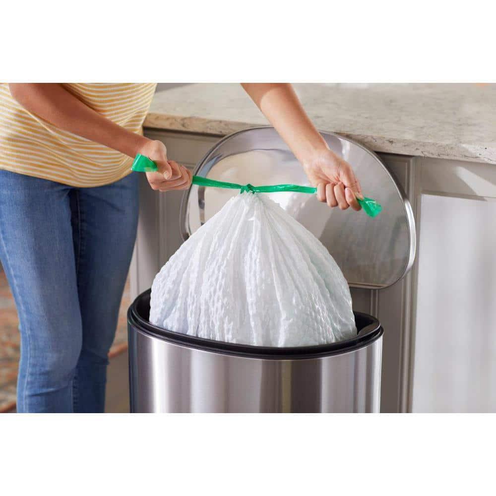 13 Gal. White Rodent Repellent Tall Kitchen Trash Bags (140-Count)