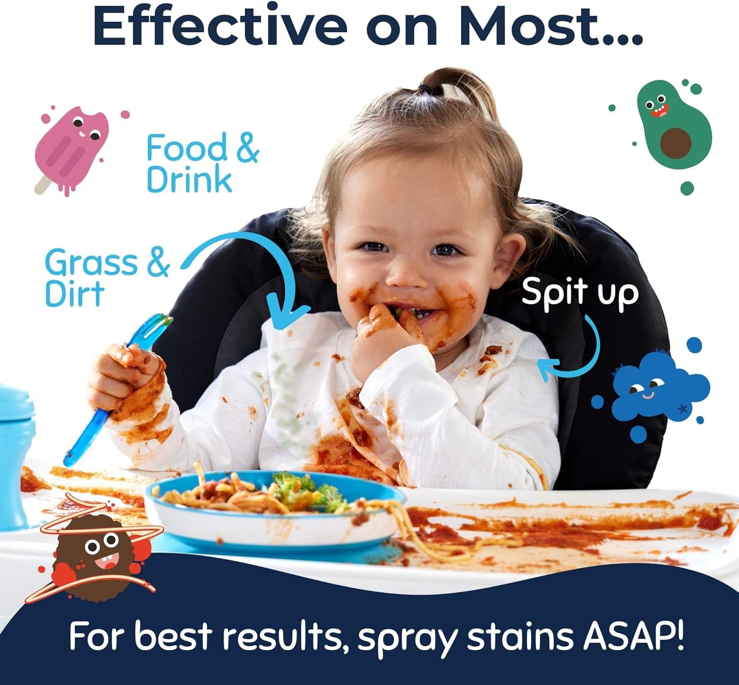 Messy Eater Stain Treater Spray – 4oz Biodegradable Stain Remover for Babies