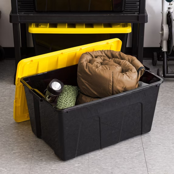 IRIS 94qt Stackable Storage Containers 3pk Totes with Lids