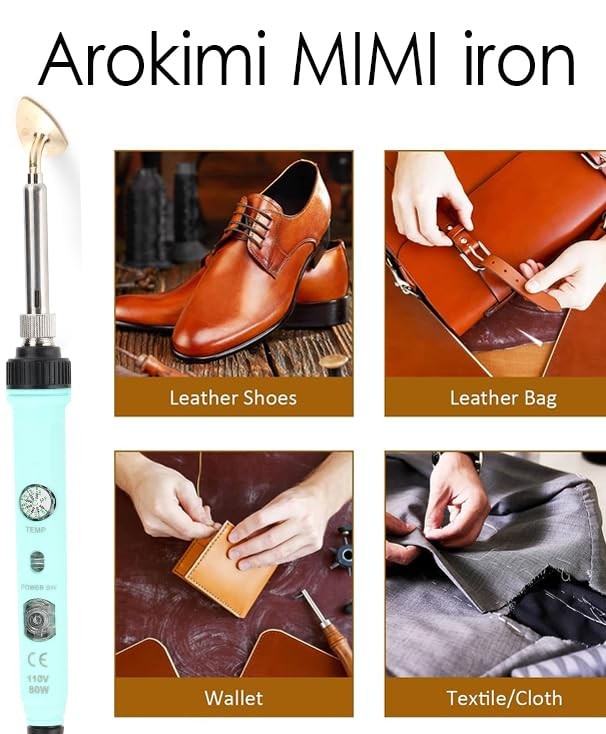Mini Iron, 80W Small Tiny Iron for Crafts Patches Hats (Green)