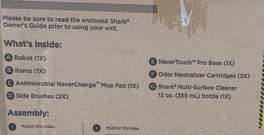Shark PowerDetect UV Reveal 2-in-1 Robot Vacuum & Mop – White (AV3000XE)