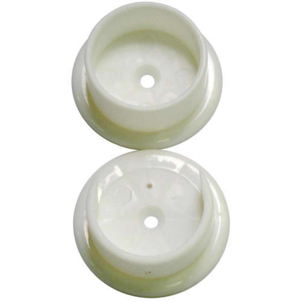 1-3/8″ White Plastic Closet Rod Socket – 1 Set with Mounting Screws
