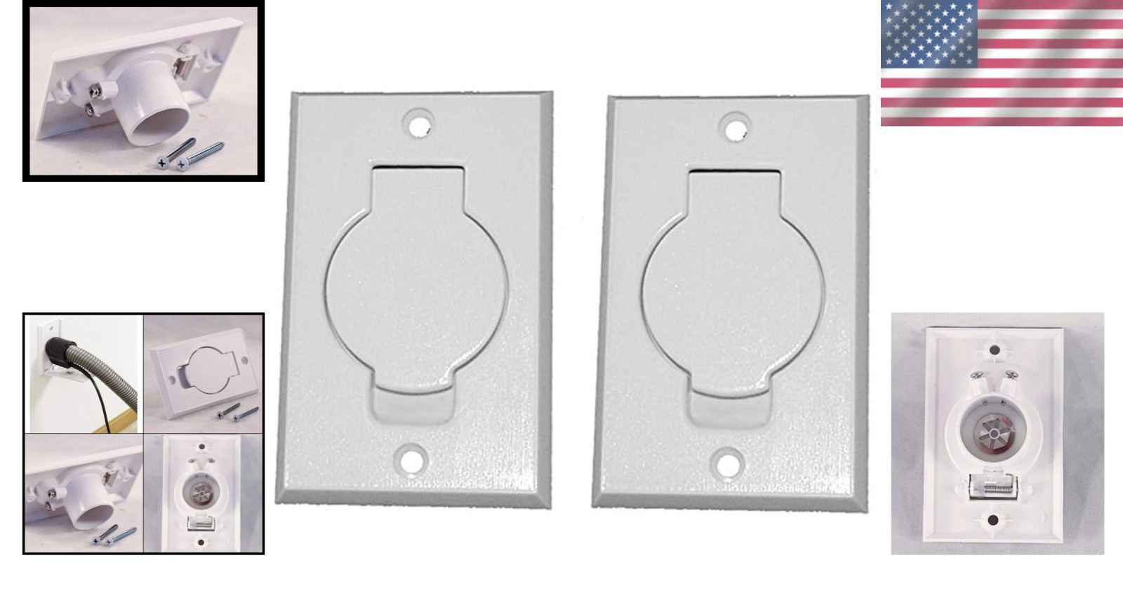 2 White Round Central Vacuum Inlet Valves for Beam Systems – Efficient & Durable