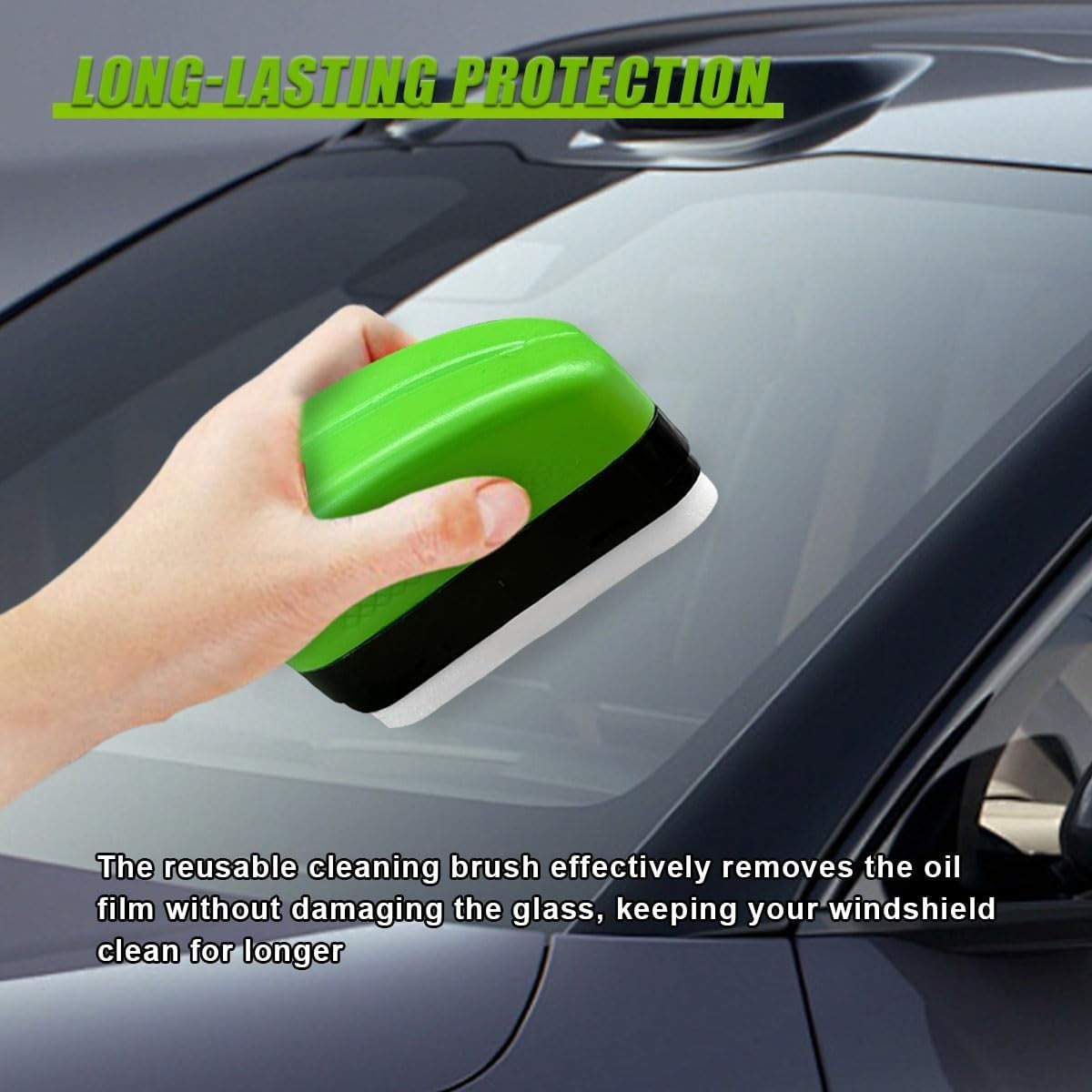 Automotive Oil Film Cleaning Brush, Clear Vision Car 1 Count (Pack of 1)