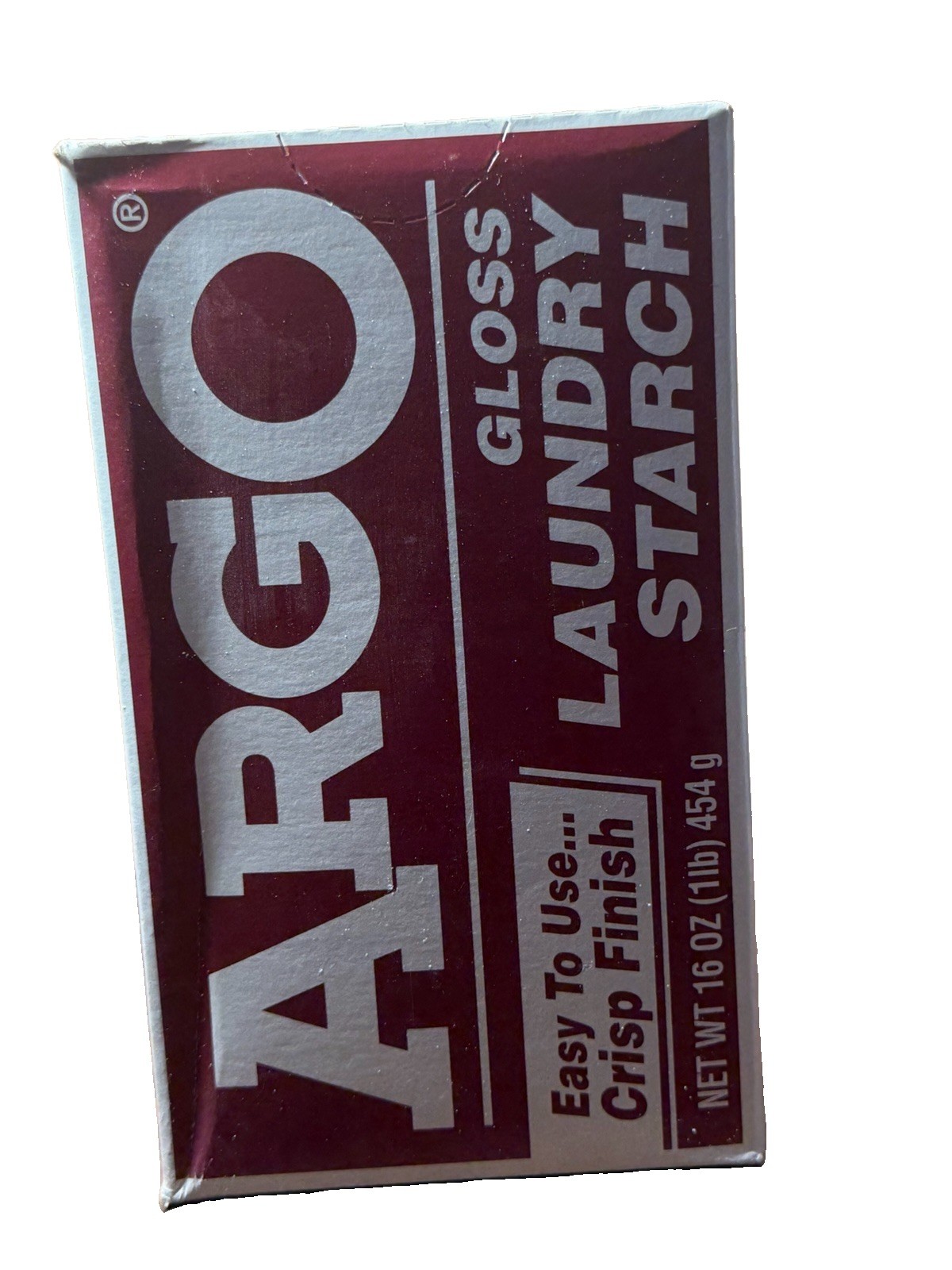 ARGO Gloss Laundry Starch Red Removes Greasy Spots 16oz BEST BY 2015 New Sealed