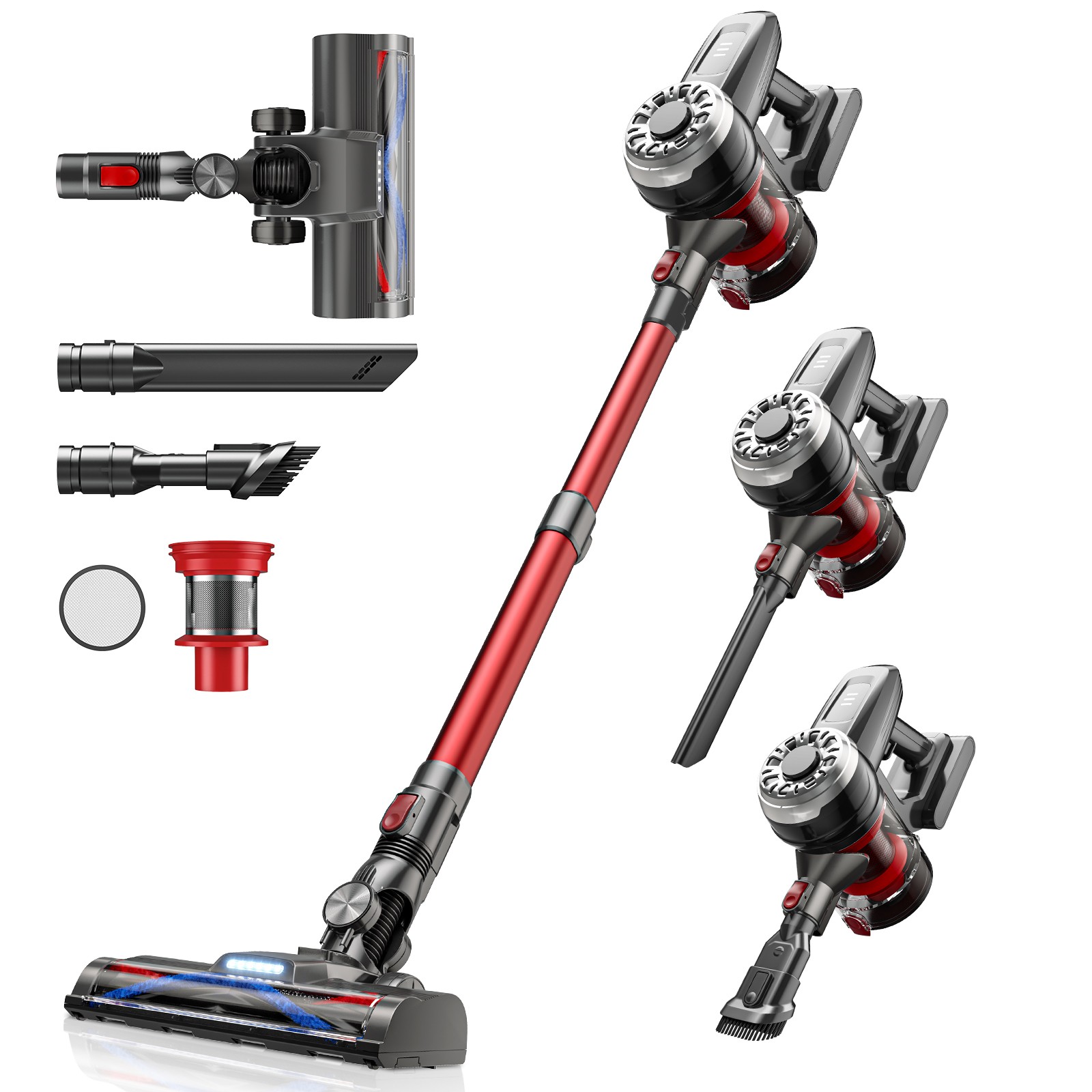 150W Cordless Vacuum Cleaner 45min Stick Lightweigh Rechargeble Pet Hair