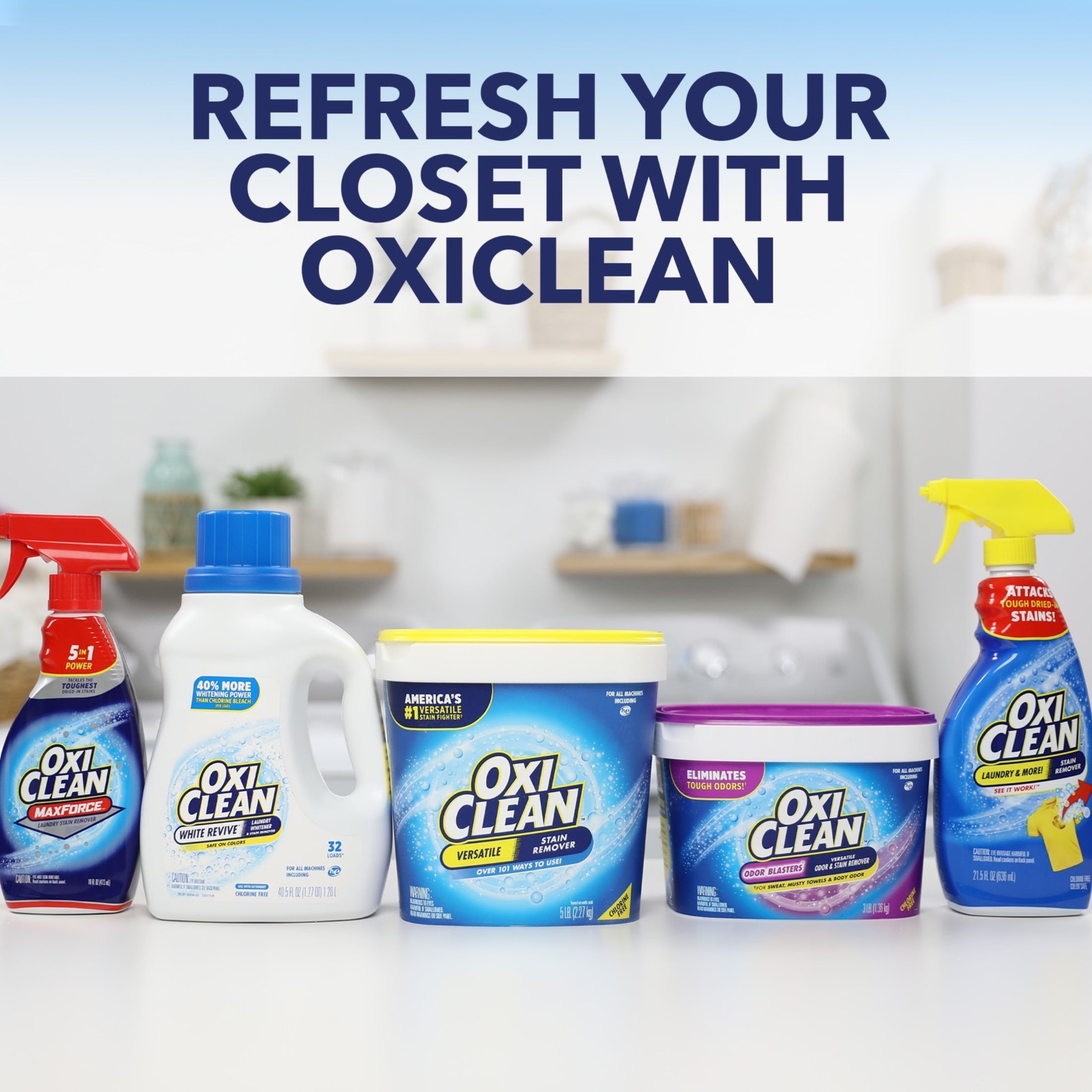 3 Pack OxiClean Versatile Stain Remover Powder, 5 lb Tub, Multi-Purpose Cleaner