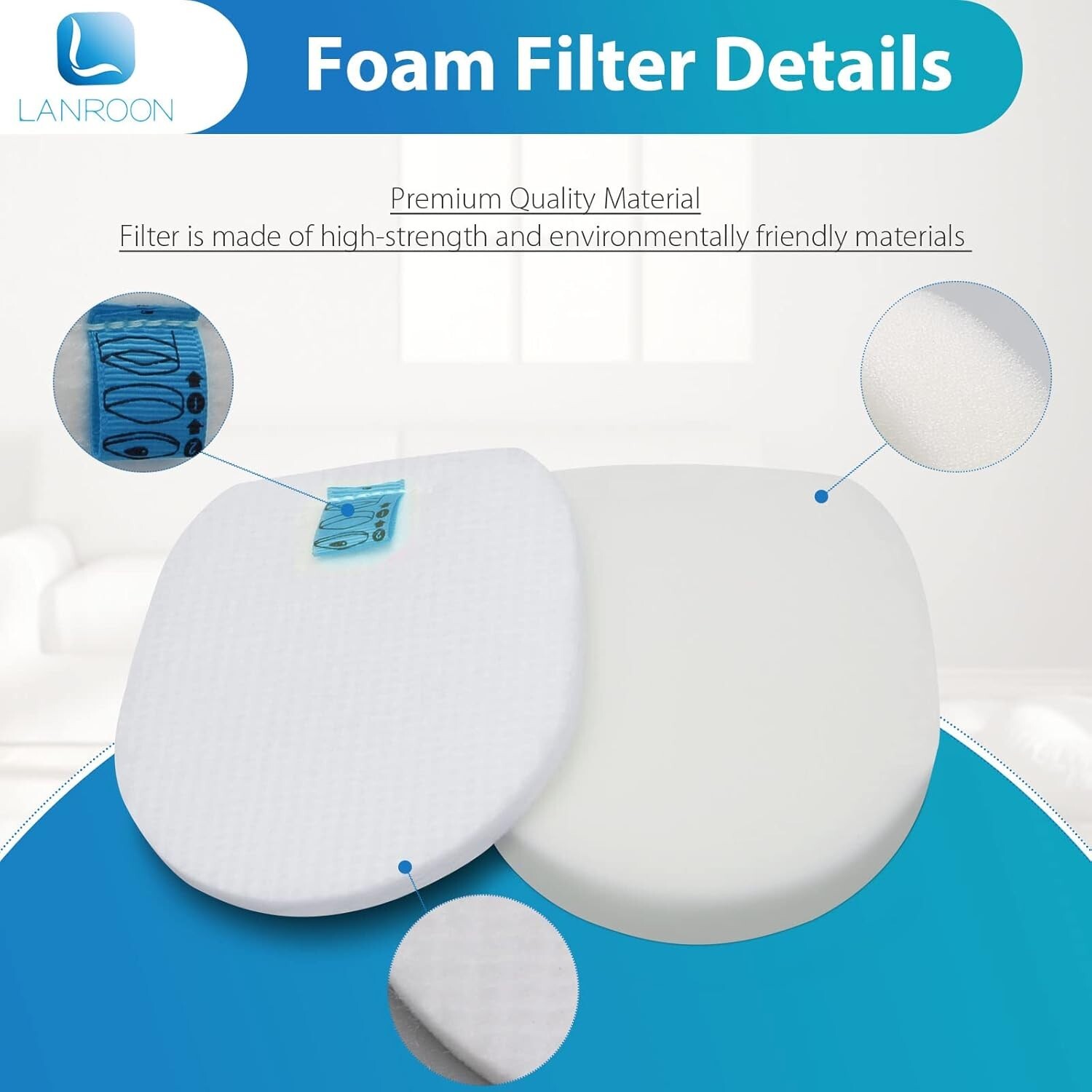 Shark IX141/IX140 Vacuum Filter Kit – 2 HEPA & 4 Foam/Felt Filters