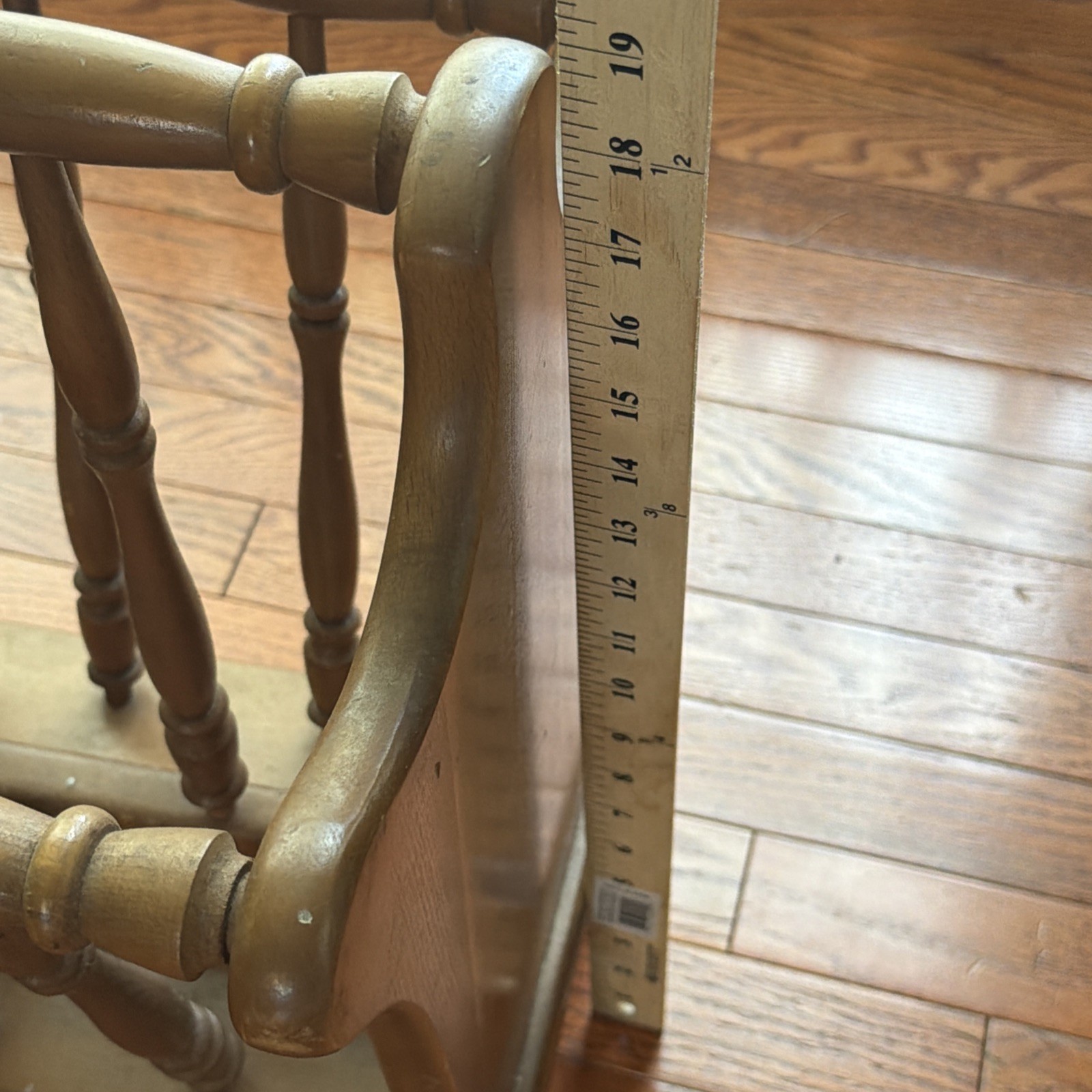 Vintage Magazine Rack Solid Wood Spindle Heavy Sturdy MCM Made In Japan