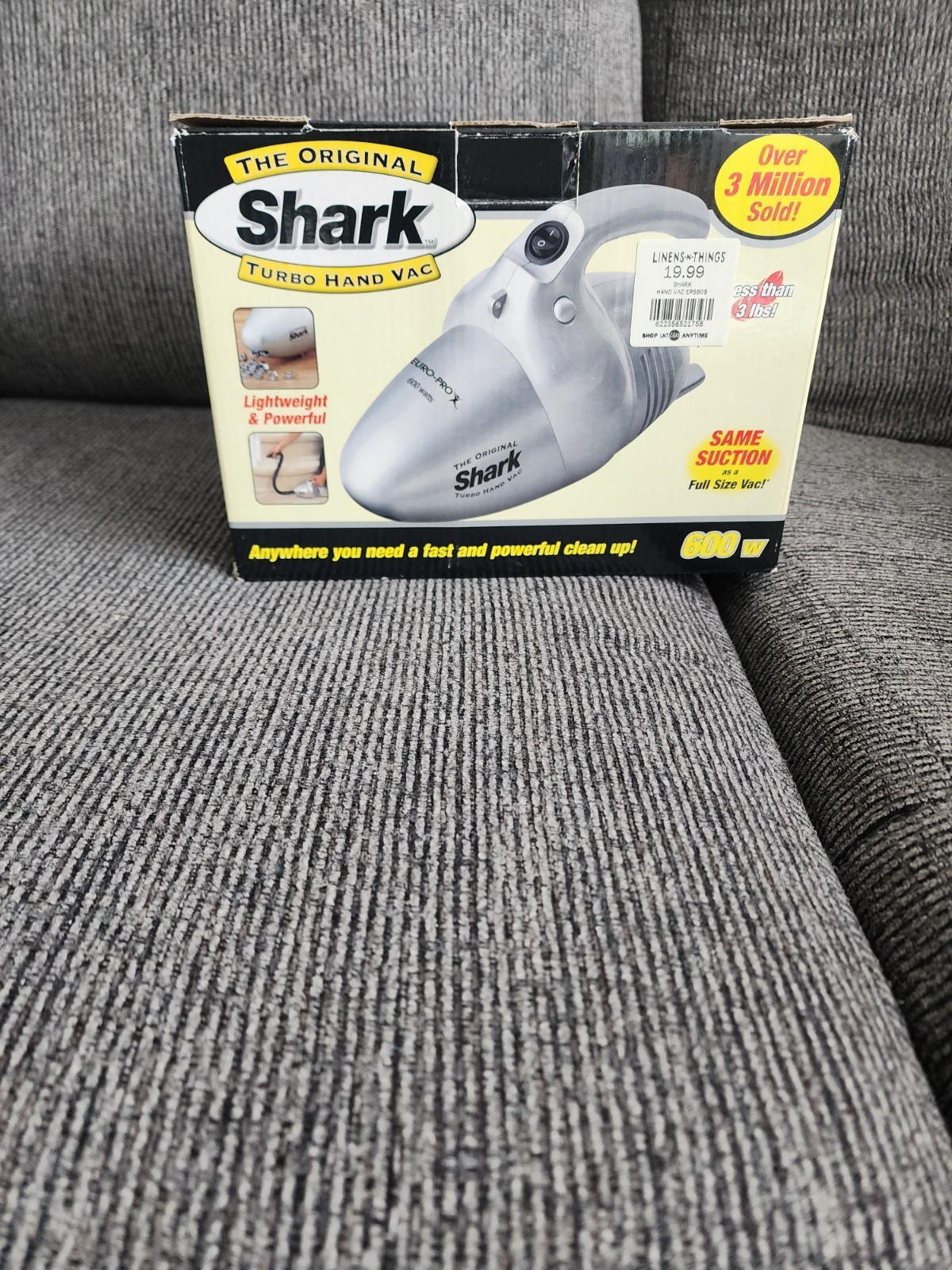 The Original Shark – Turbo Hand Vac EPS805 – 600 W Powerful Suction Vacuum EC