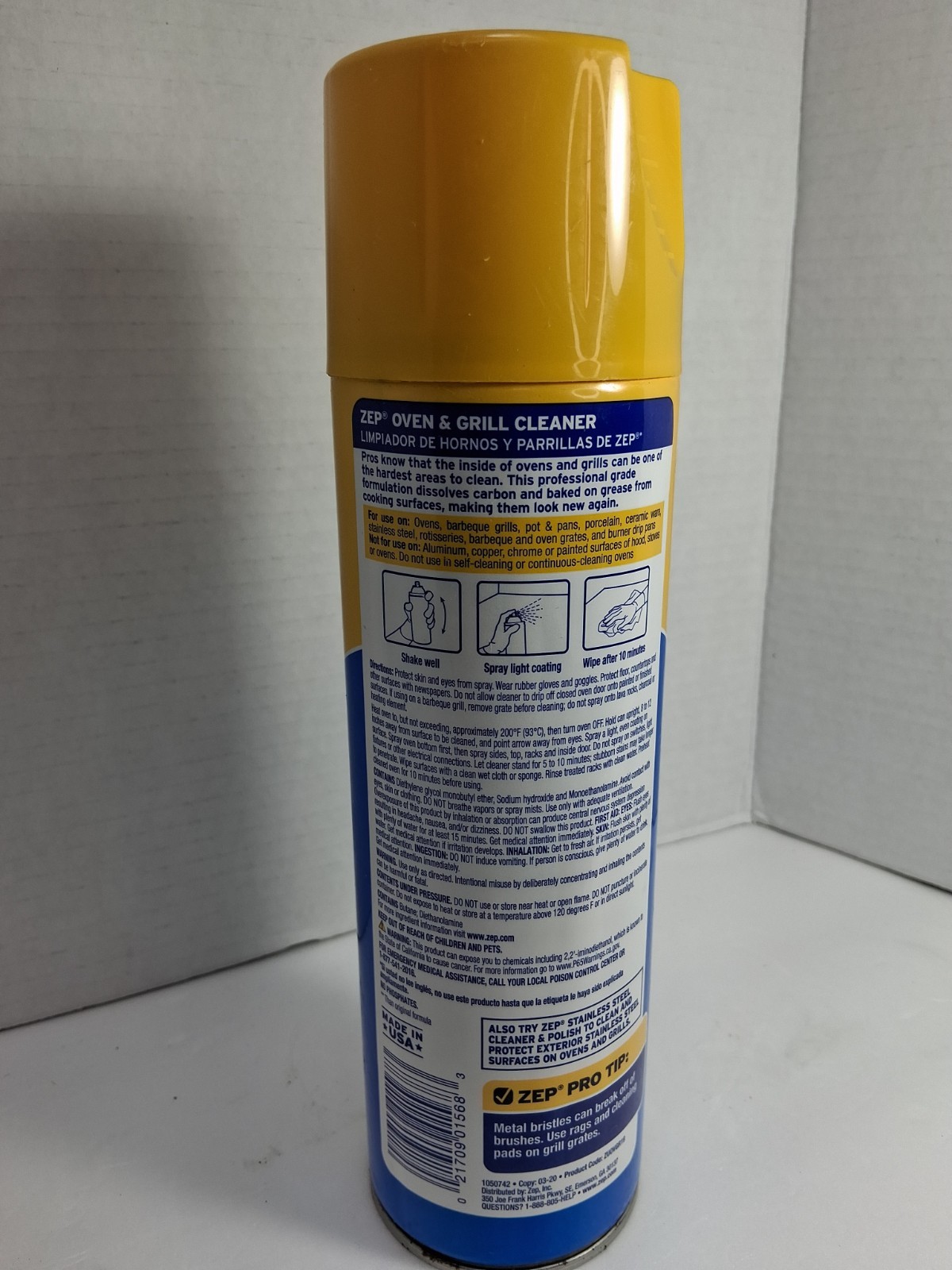 Zep Heavy-Duty Oven & Grill Cleaner Aerosol 19 oz Unscented, Pack of 2