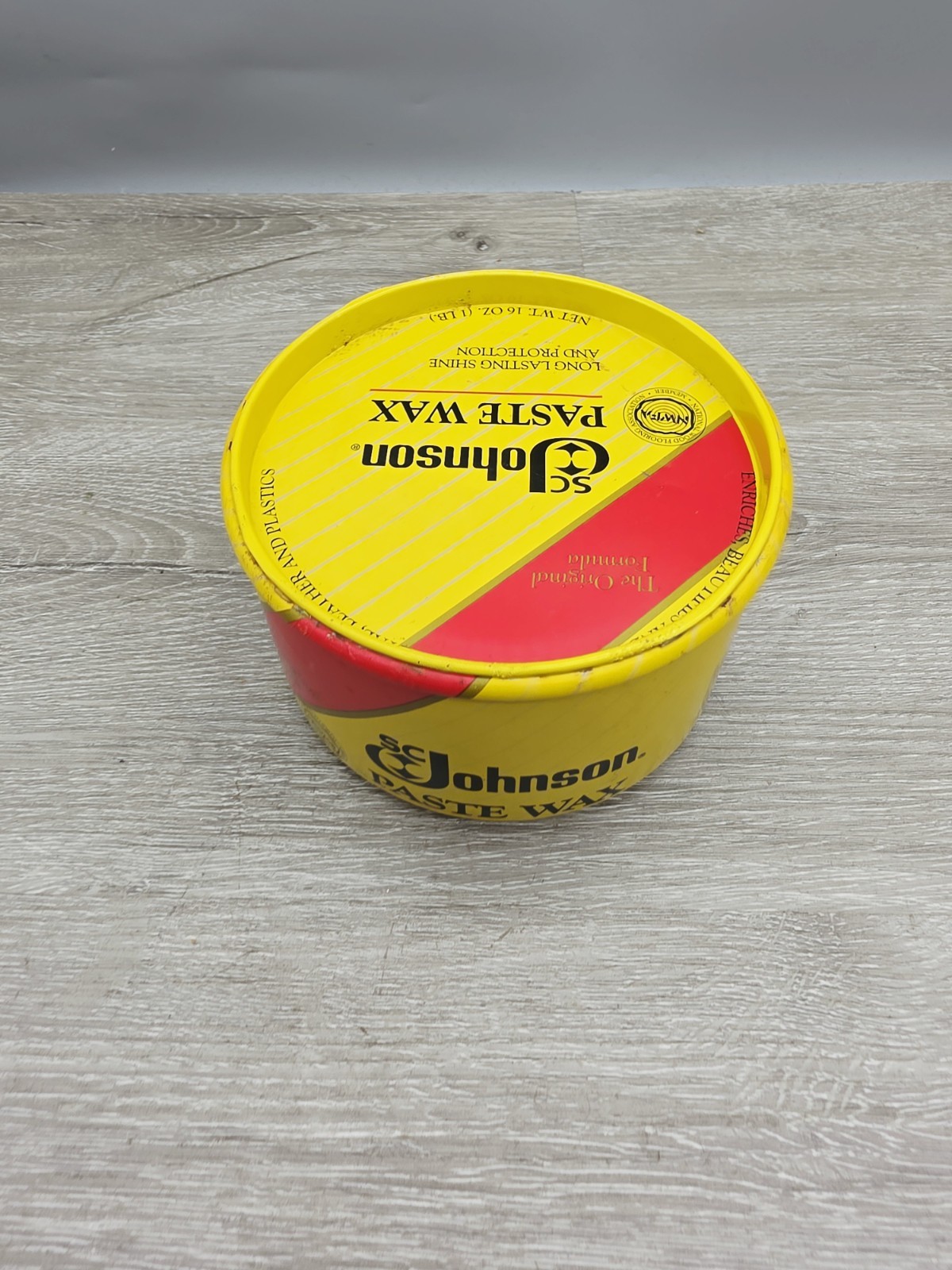 SC Johnson Paste Wax 16 oz Open Can Discontinued USA. 18 Oz Weight