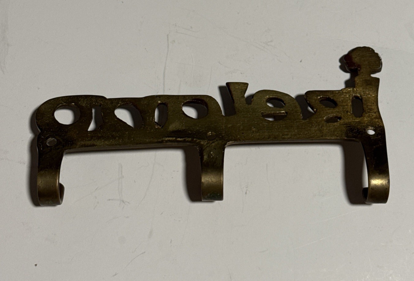 Solid Brass “Ireland” 3 Hook Wall Key Holder