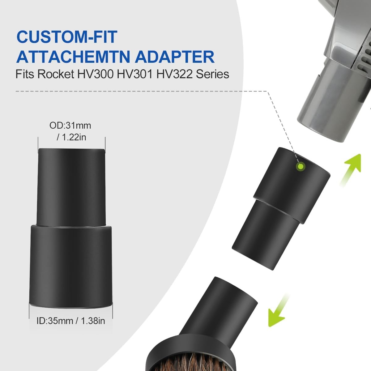 1 1/4 Inch(32mm Vacuum Attachments Compatible W/ Shark Navigator Lift-Away NV360