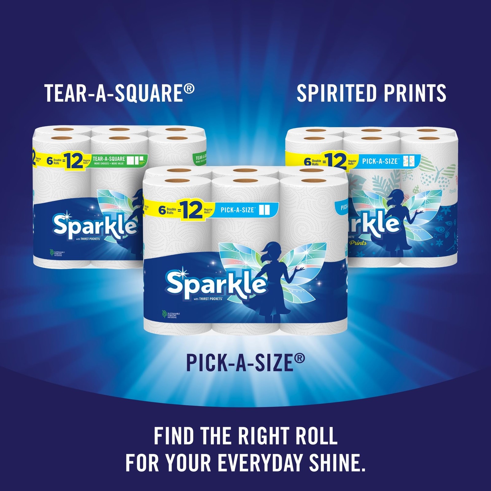Pick-A-Size Paper Towels, 24 Double Rolls = 48 Regular Rolls, Everyday Value Pa