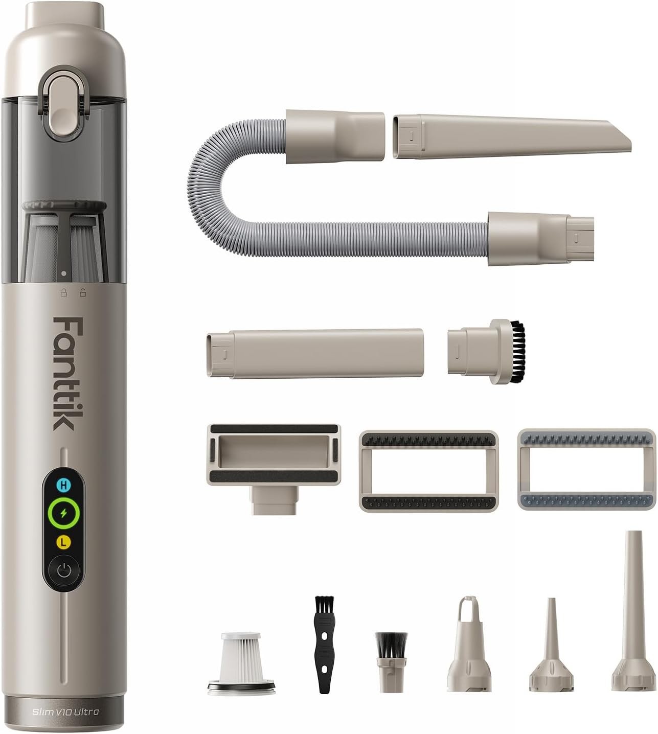 Slim V10 Ultra Cordless Car Vacuum, 4-in-1 Portable Mini Vacuum with 19kPa Su…