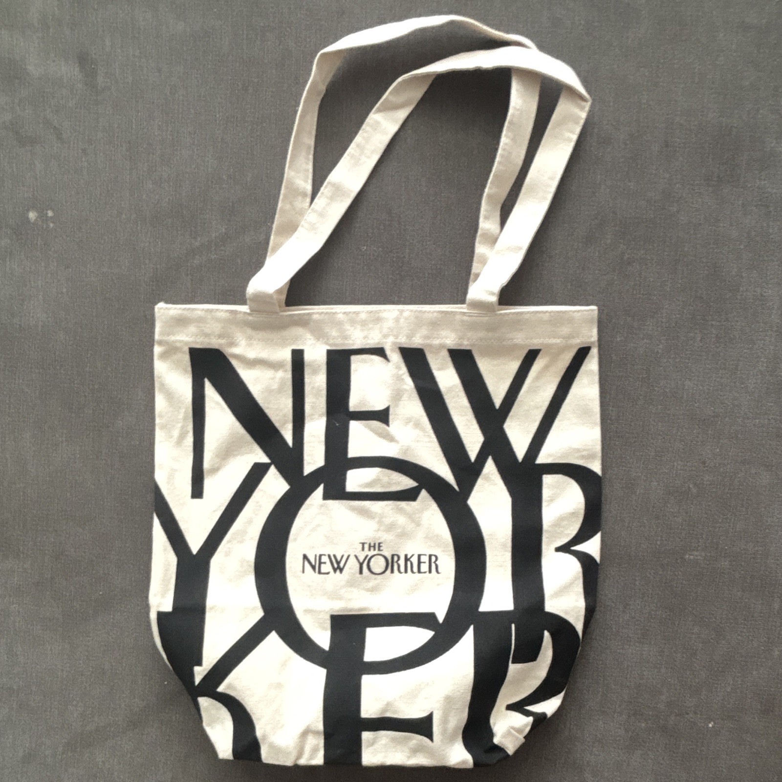 The New Yorker Beige & Black Tote Bag with All-Over Print Pattern