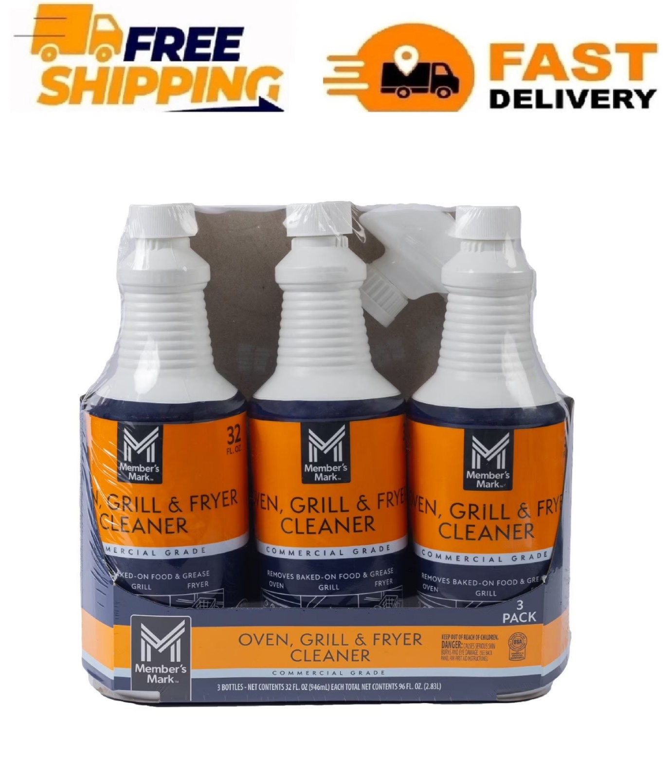 Member’s Mark Commercial Oven, Grill and Fryer Cleaner, 32 oz., 3 pk.