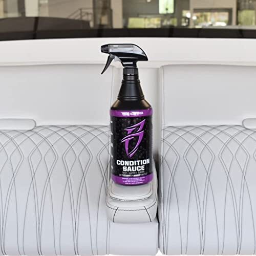 Black UV Protection Surface Wax for Vinyl Leather Rubber Plastic 32 Fl Oz