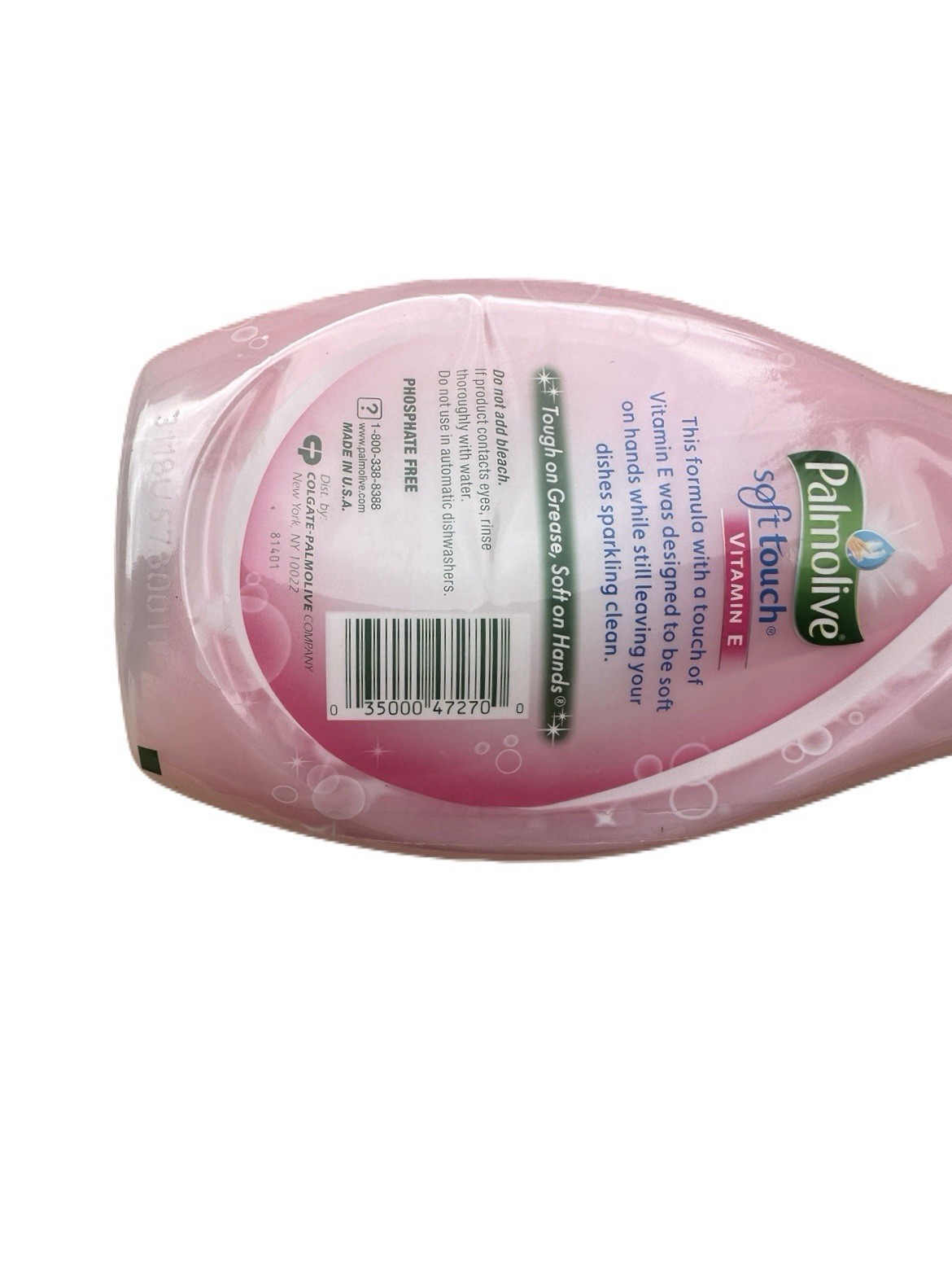 Palmolive Soft Touch Vitamin E Ultra Concentrated Pink Dish Liquid Soap 25Oz NEW